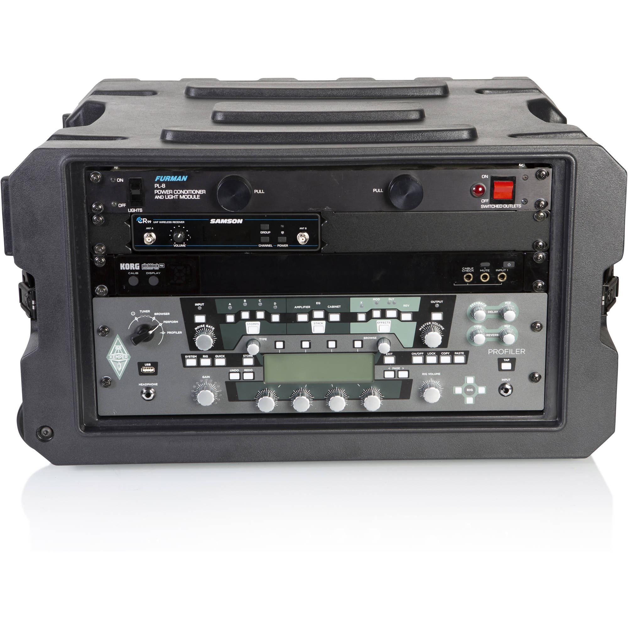 Gator Cases G-PROR-6U-19 Molded Audio Rack with Wheels (6U, 19" Deep)