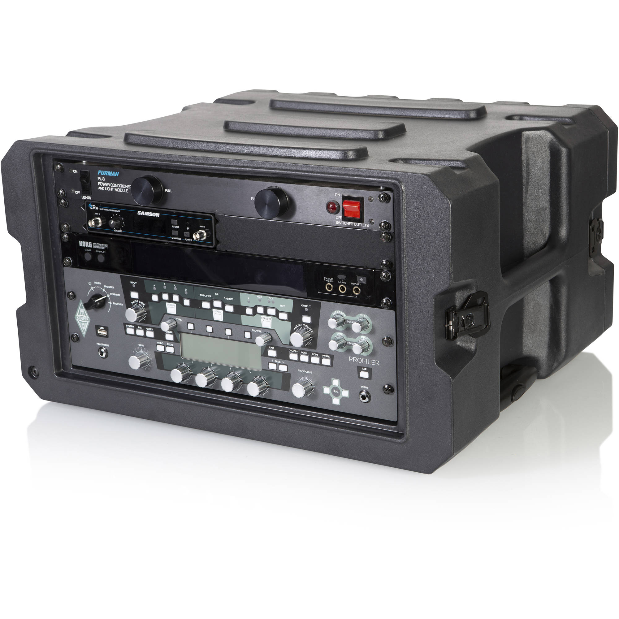 Gator Cases G-PROR-6U-19 Molded Audio Rack with Wheels (6U, 19" Deep)