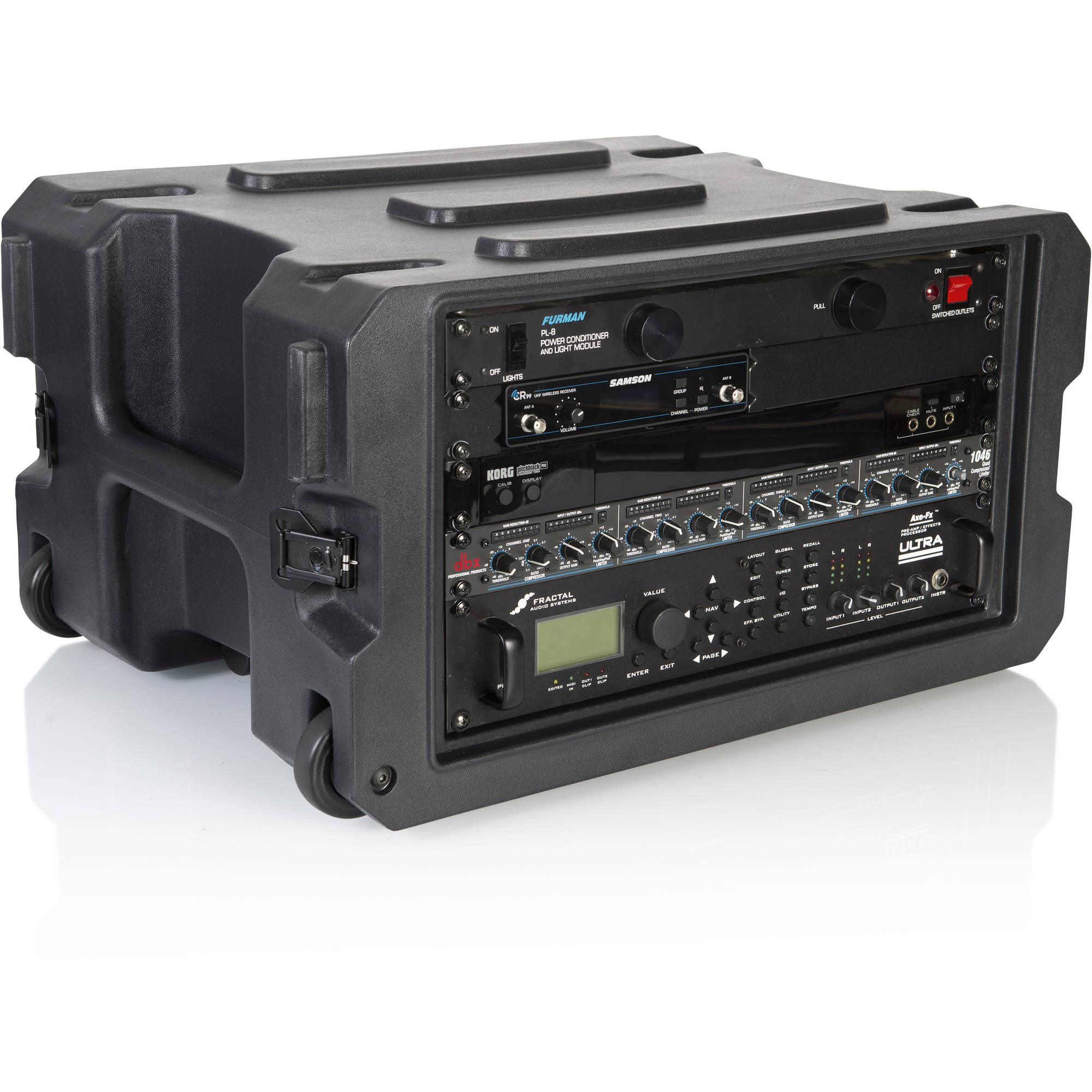 Gator Cases G-PROR-6U-19 Molded Audio Rack with Wheels (6U, 19" Deep)