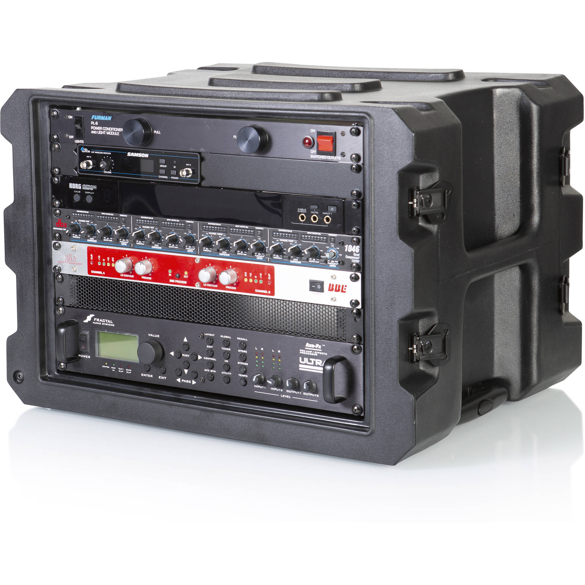 Gator Cases G-PROR-8U-19 Molded Audio Rack with Wheels (8U, 19" Deep)