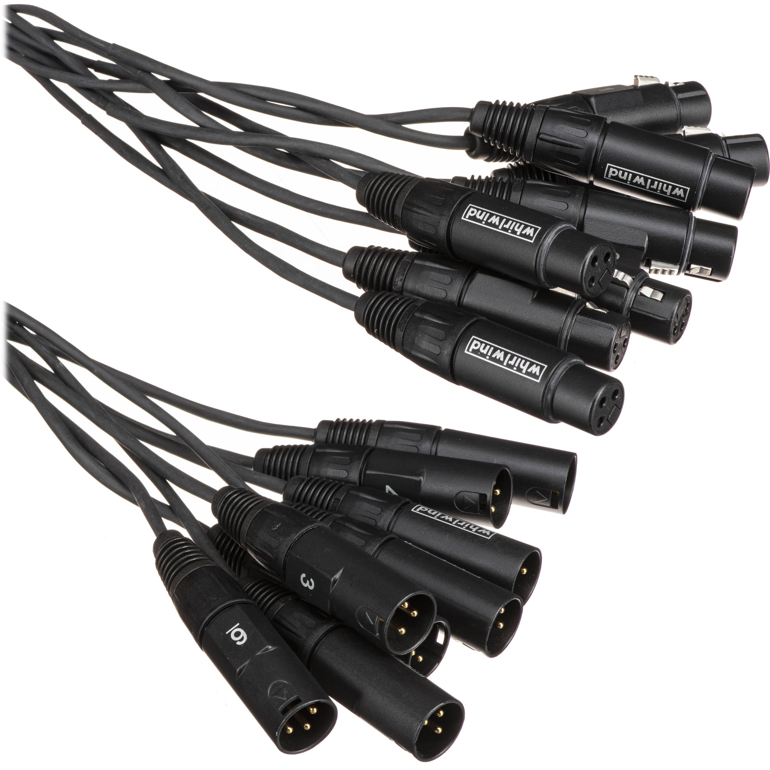 Whirlwind MT-8-F-M-50 Medusa Multitrack Audio Snake 8 XLRF to 8 XLRM (50')