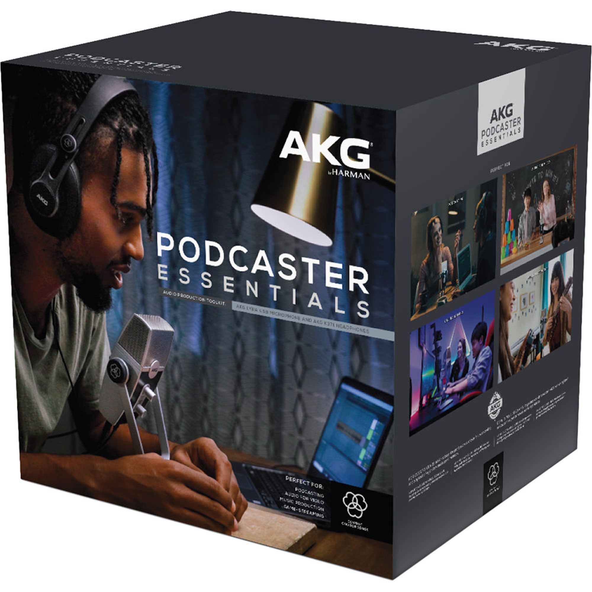 AKG Podcaster Essentials: AKG Lyra USB Microphone & AKG K371 Headphones
