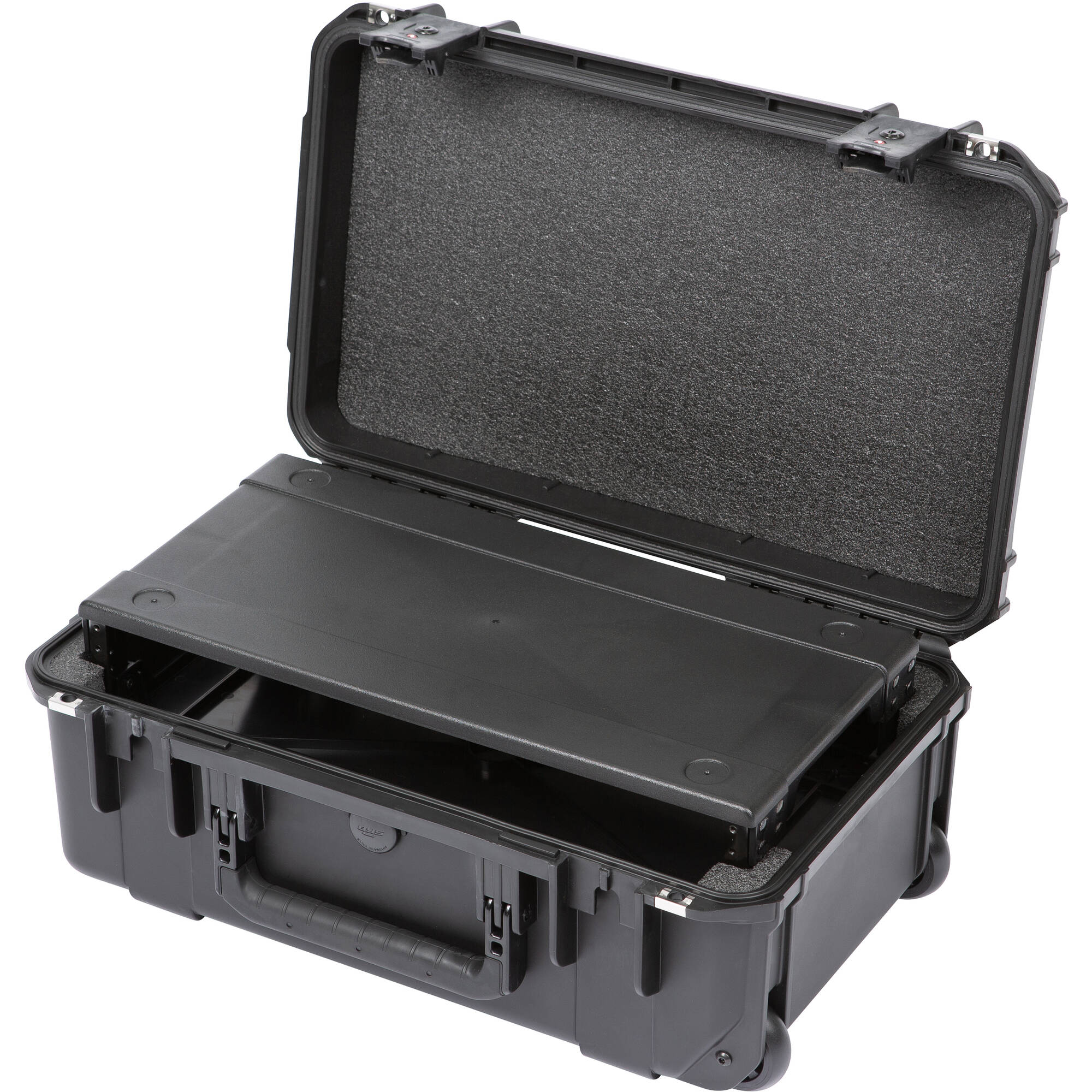 SKB 3i-2011M72U iSeries Injection Molded Shallow Fly Rack with Wheels (2U, 9" Rack Depth)