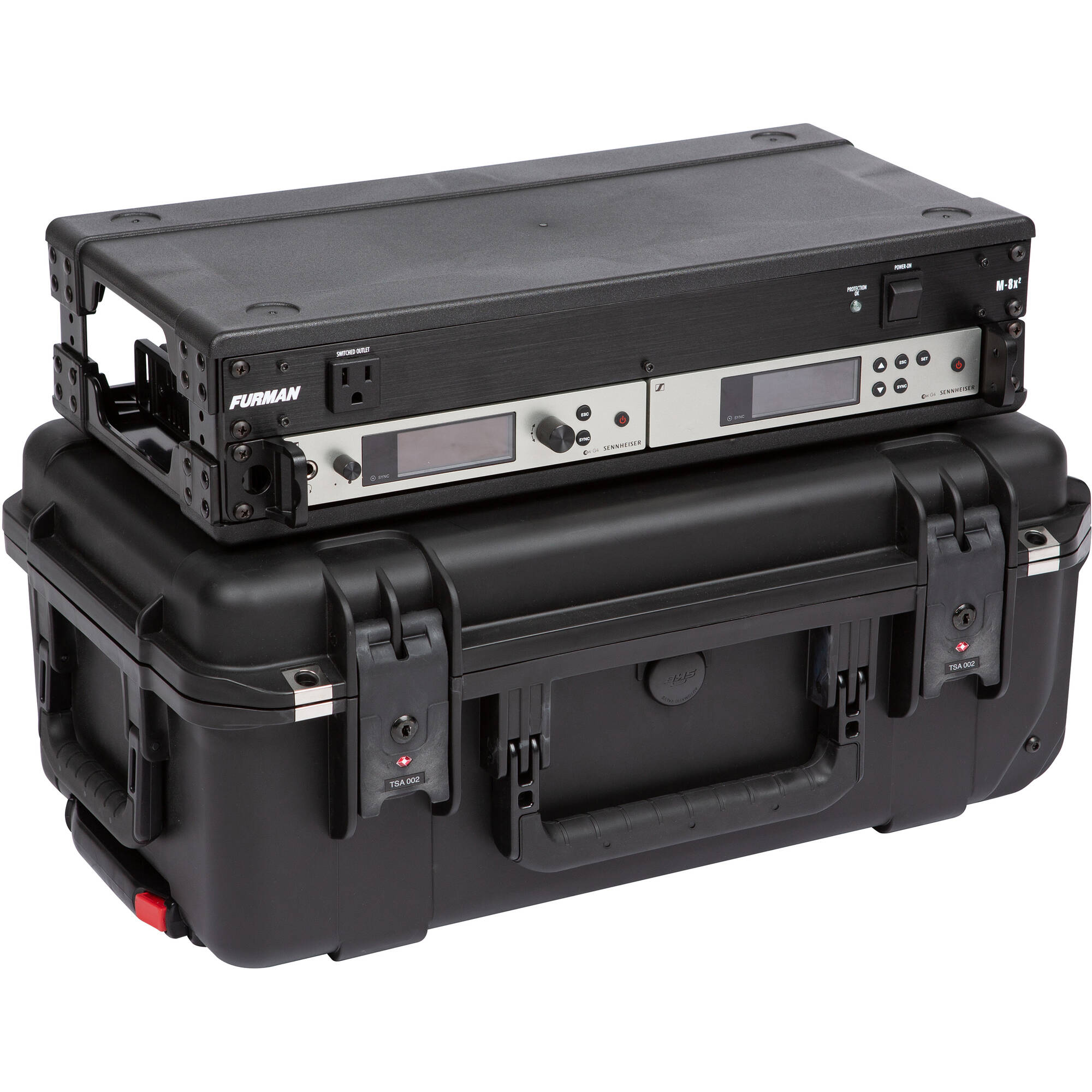 SKB 3i-2011M72U iSeries Injection Molded Shallow Fly Rack with Wheels (2U, 9" Rack Depth)