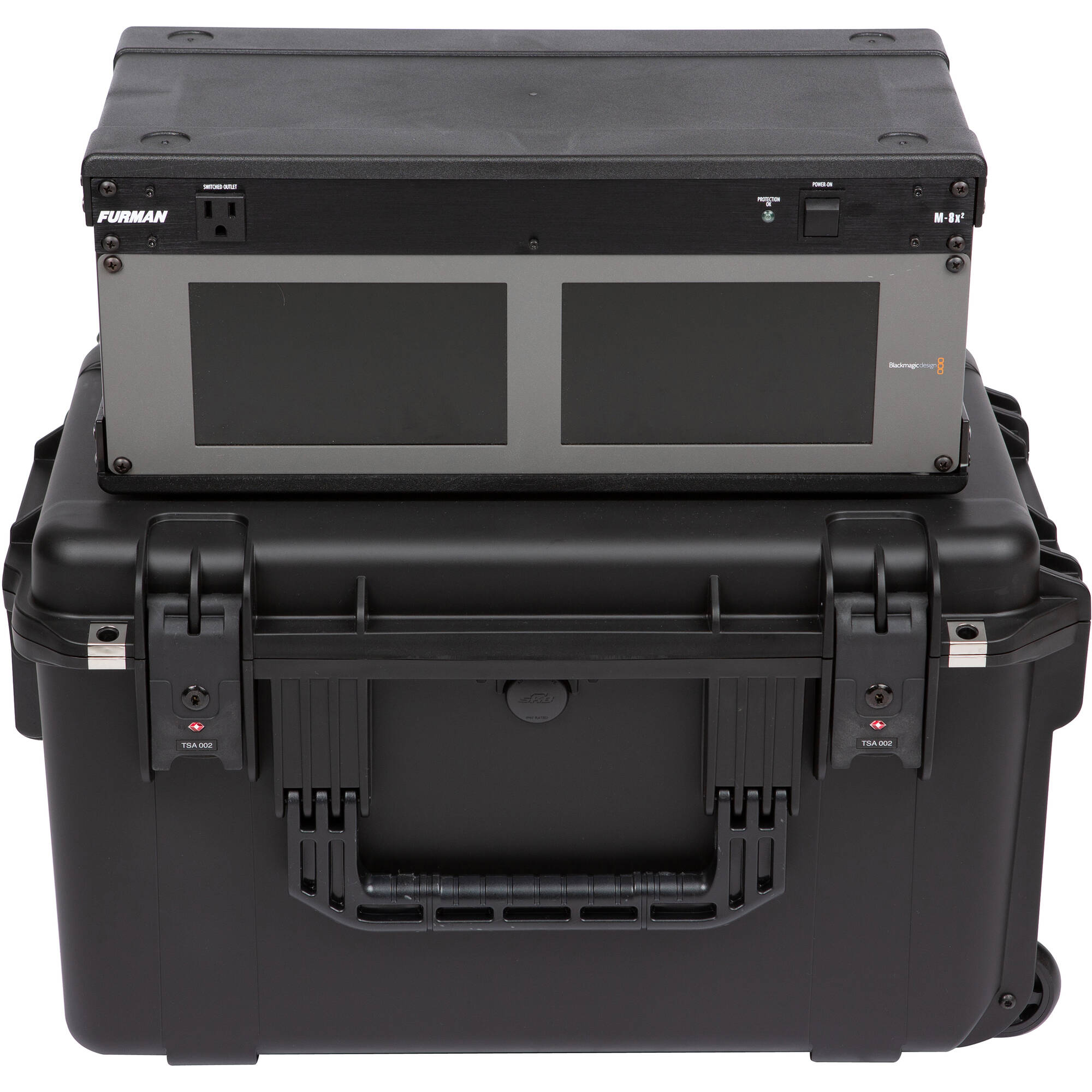 SKB 3i-2213M124U iSeries Injection Molded Shallow Fly Rack with Wheels (4U, 9" Rack Depth)