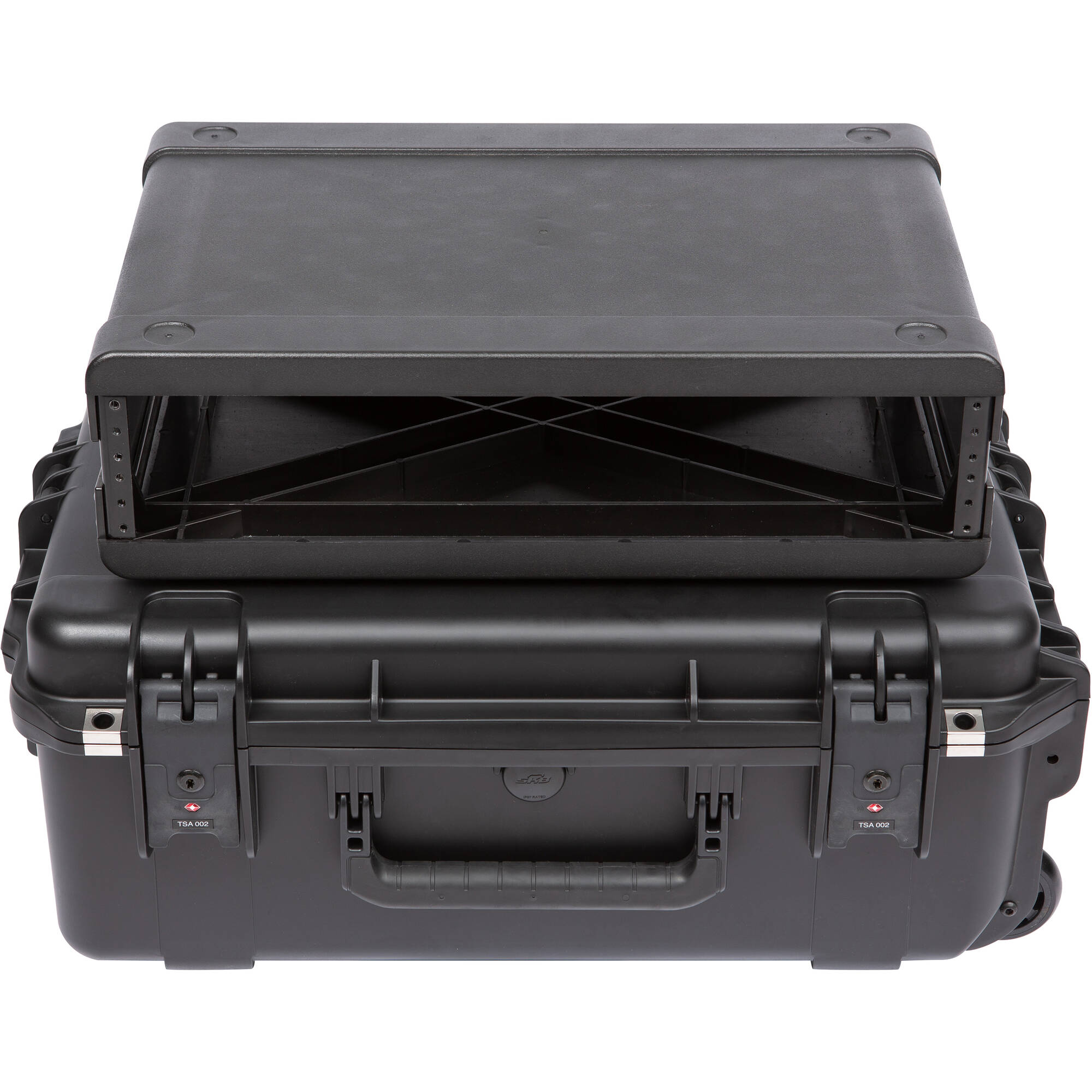 SKB 3i-2215M82U iSeries Injection Molded Fly Rack with Wheels (2U, 13" Rack Depth)