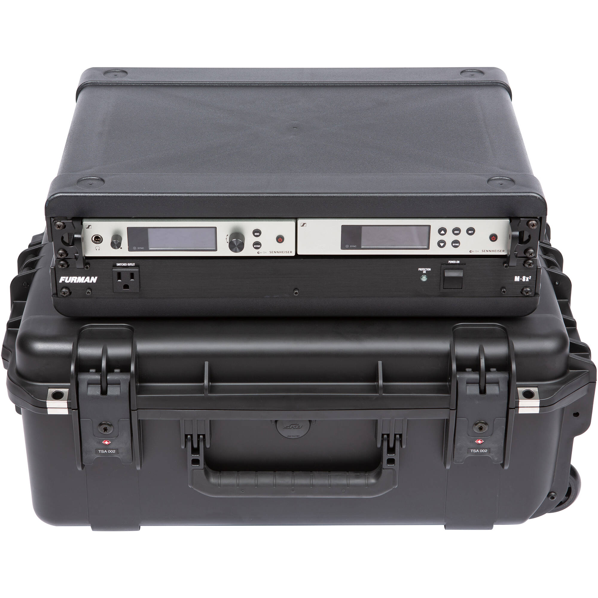 SKB 3i-2215M82U iSeries Injection Molded Fly Rack with Wheels (2U, 13" Rack Depth)