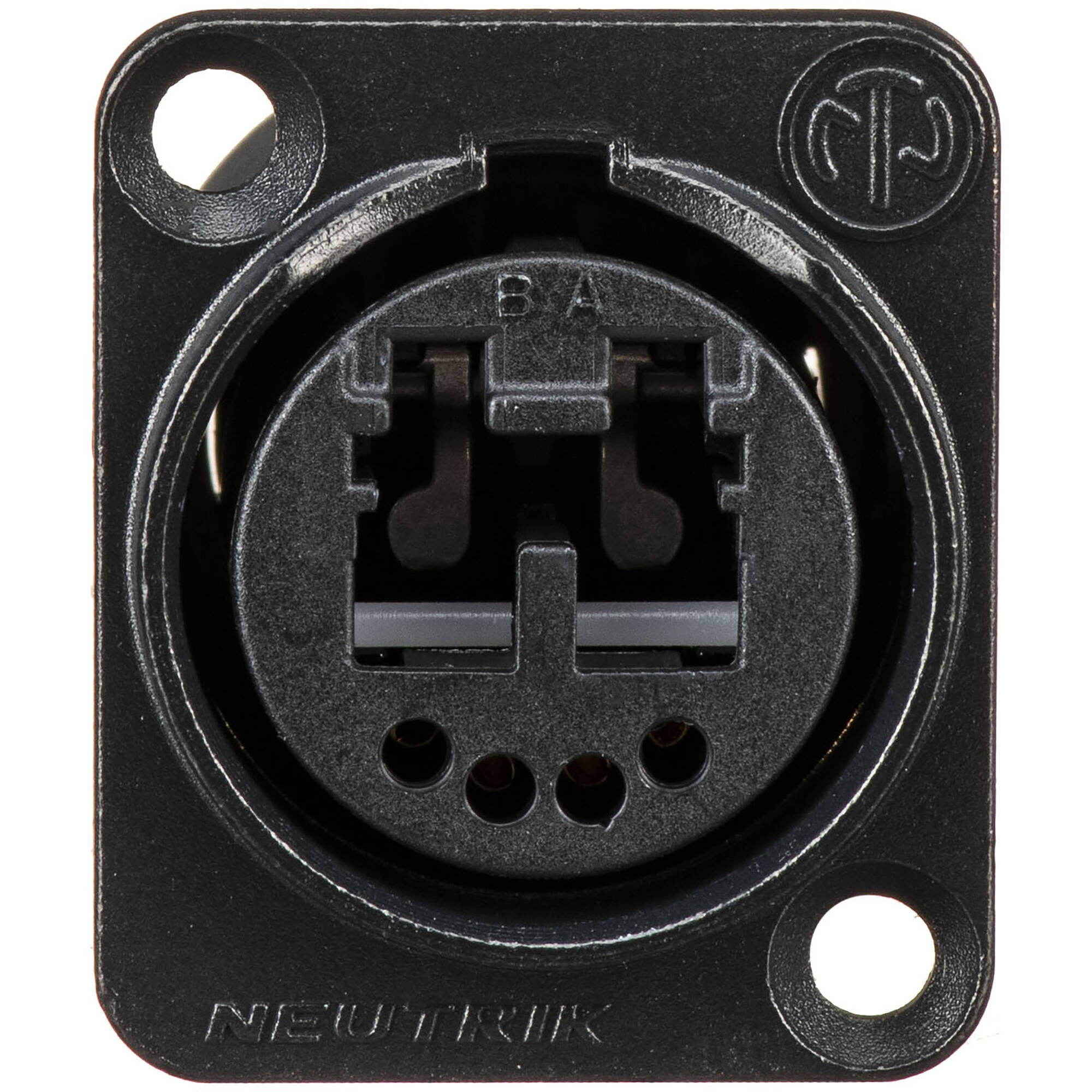 Neutrik NO2-4FDW-A Multimode opticalCON Duo Chassis Connector (Black)