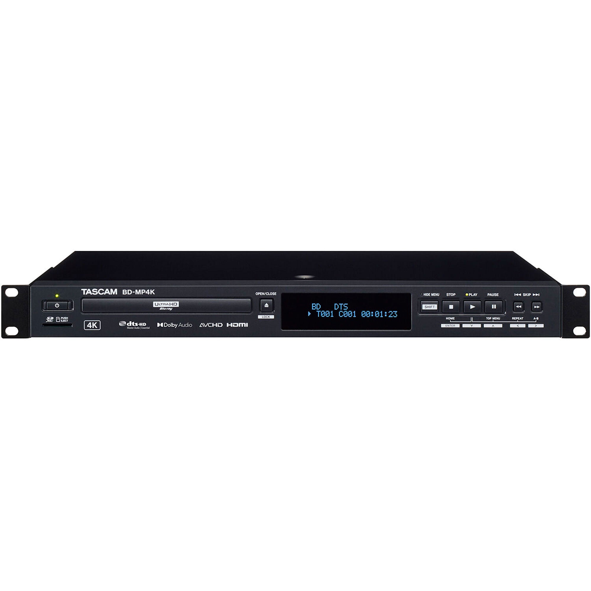 Tascam BD-MP4K Professional-Grade 4K UHD Blu-ray Player with SD & USB Playback
