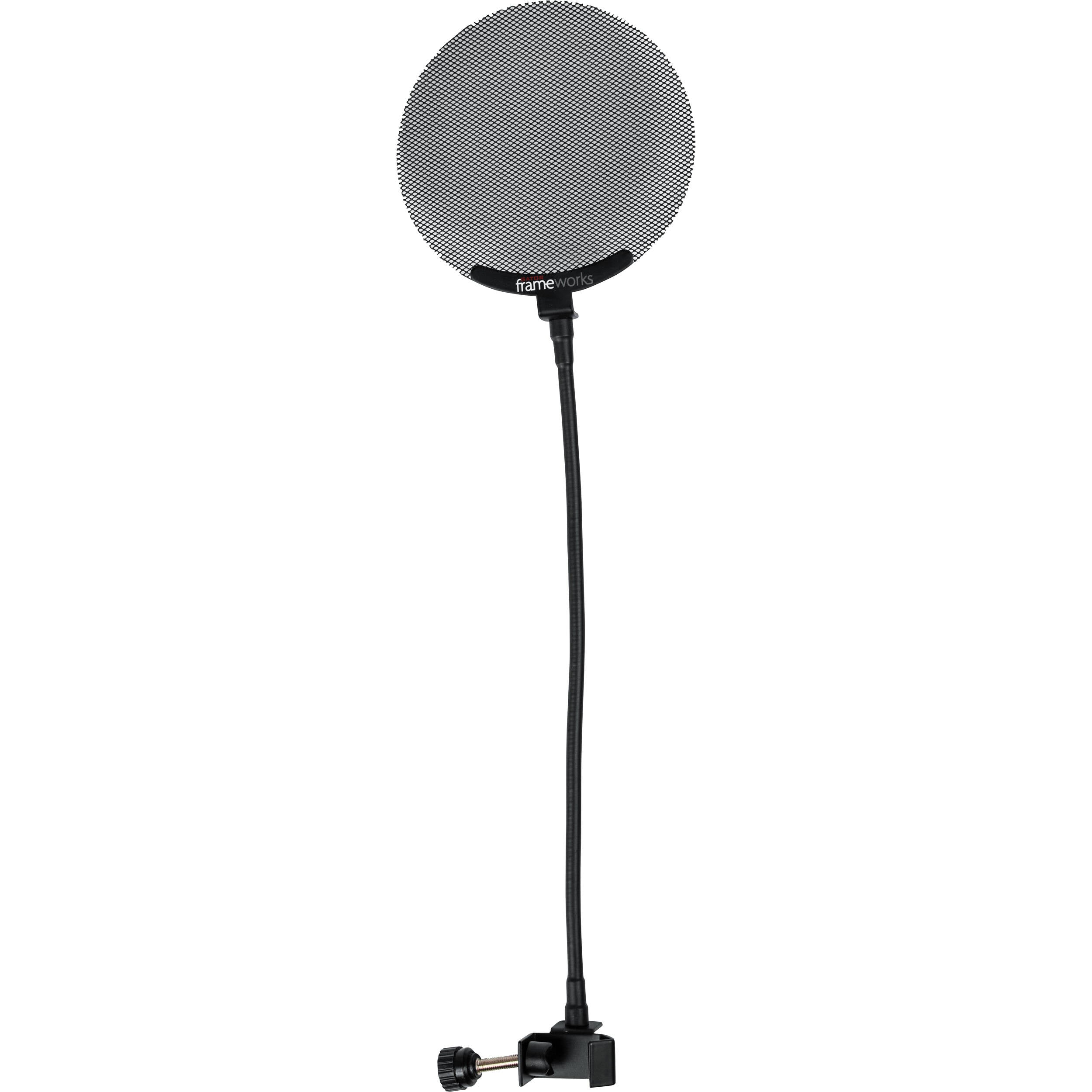 Gator Frameworks GFW-POPFILTER-MTL Metal Screen Pop Filter with 12.4" Flexible Gooseneck