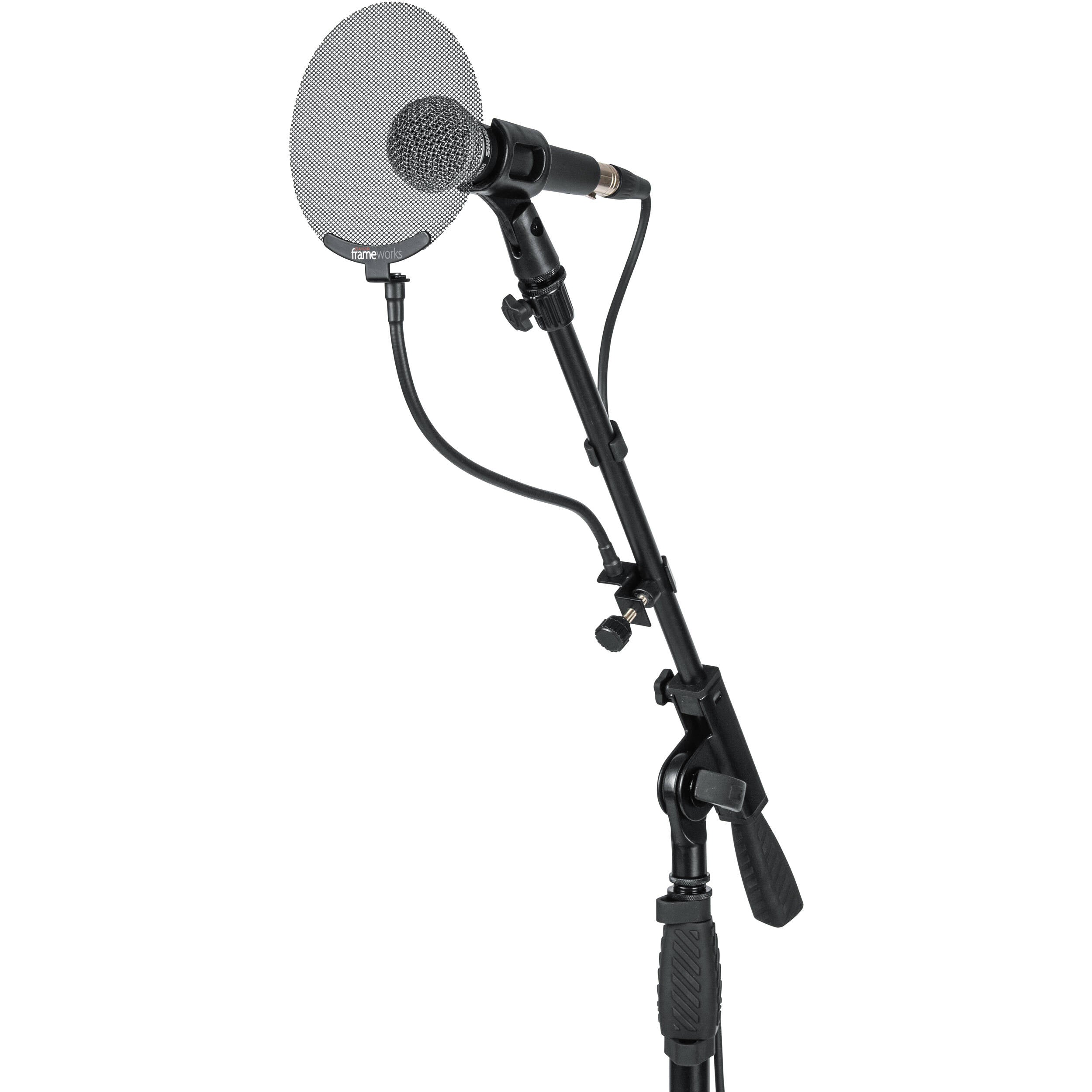 Gator Frameworks GFW-POPFILTER-MTL Metal Screen Pop Filter with 12.4" Flexible Gooseneck