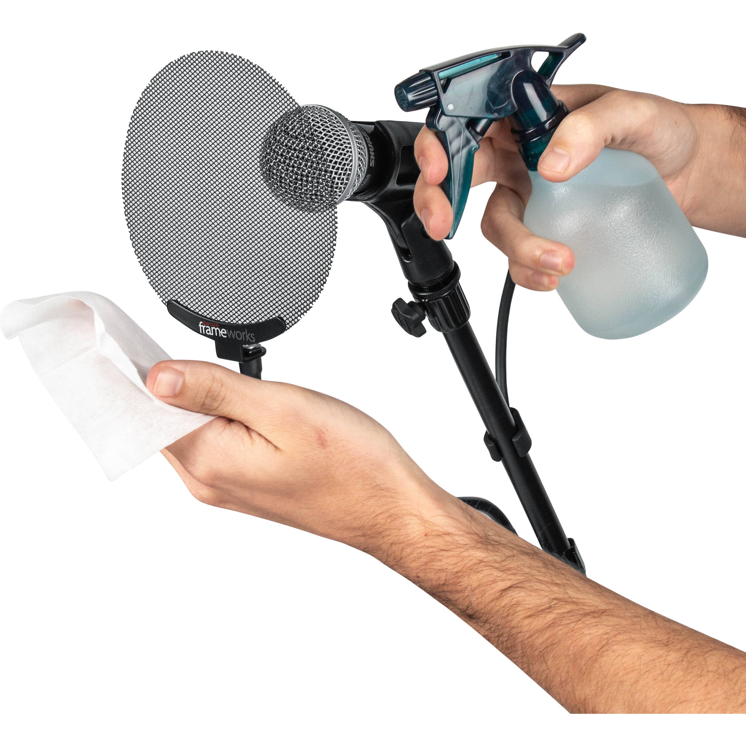 Gator Frameworks GFW-POPFILTER-MTL Metal Screen Pop Filter with 12.4" Flexible Gooseneck