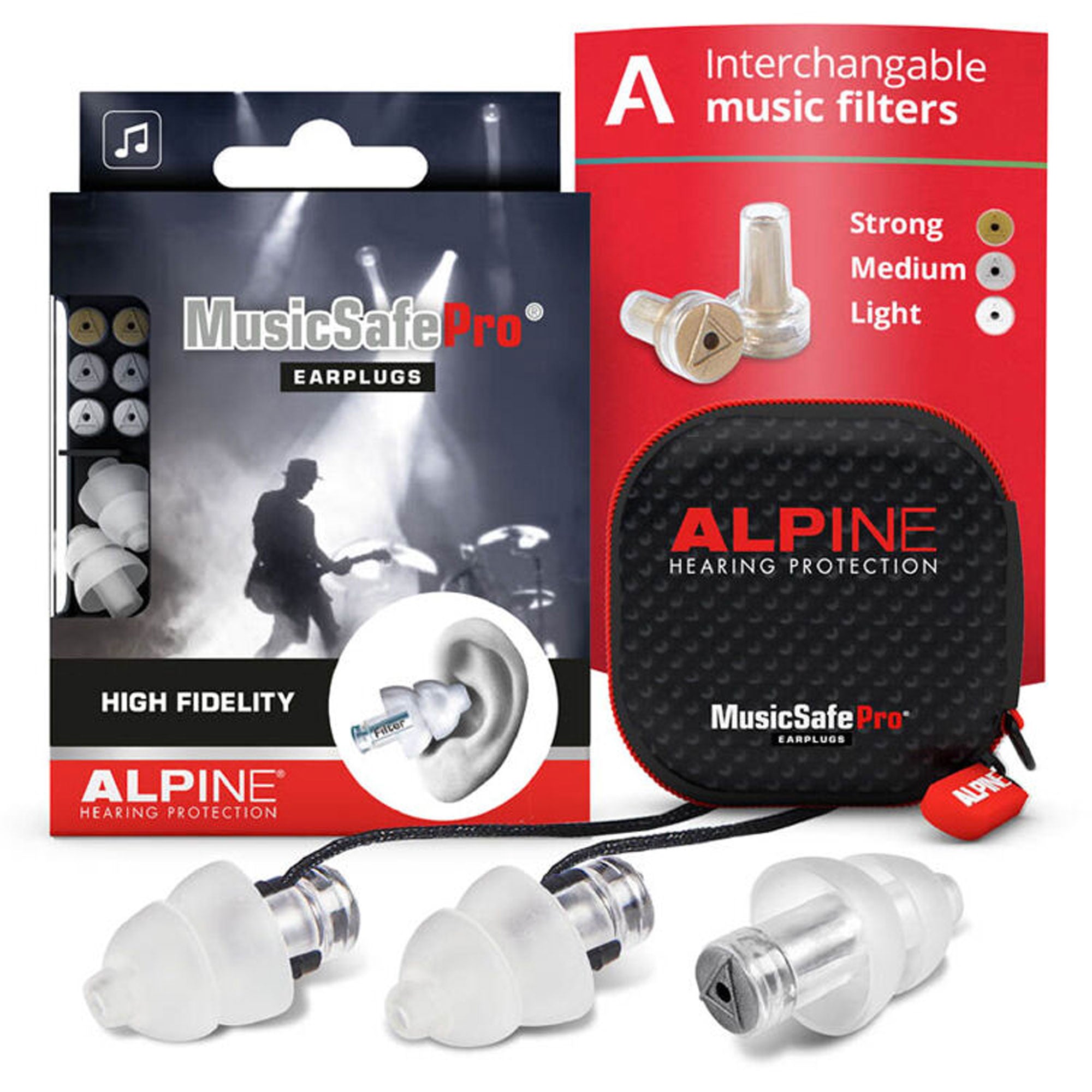 Alpine Hearing Protection MusicSafe Pro Earplugs (Transparent)