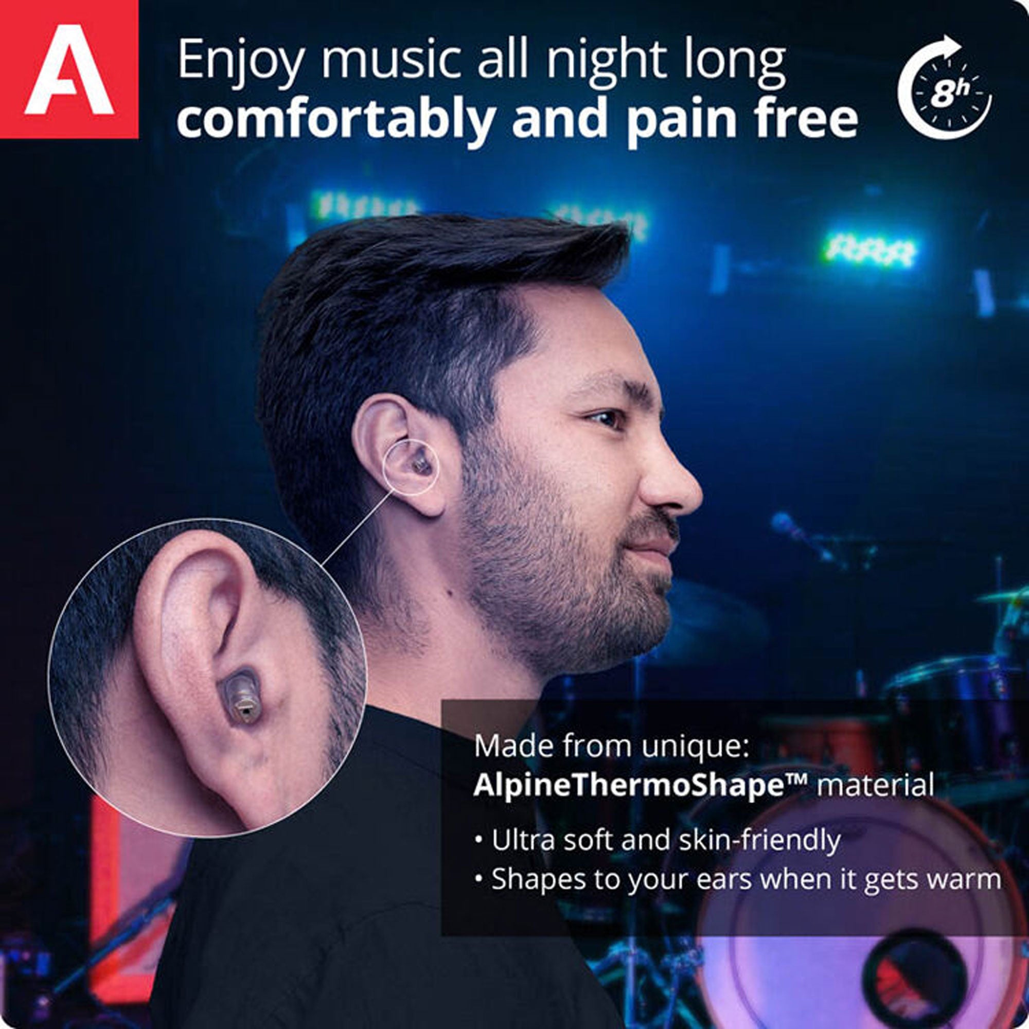 Alpine Hearing Protection MusicSafe Pro Earplugs (Transparent)