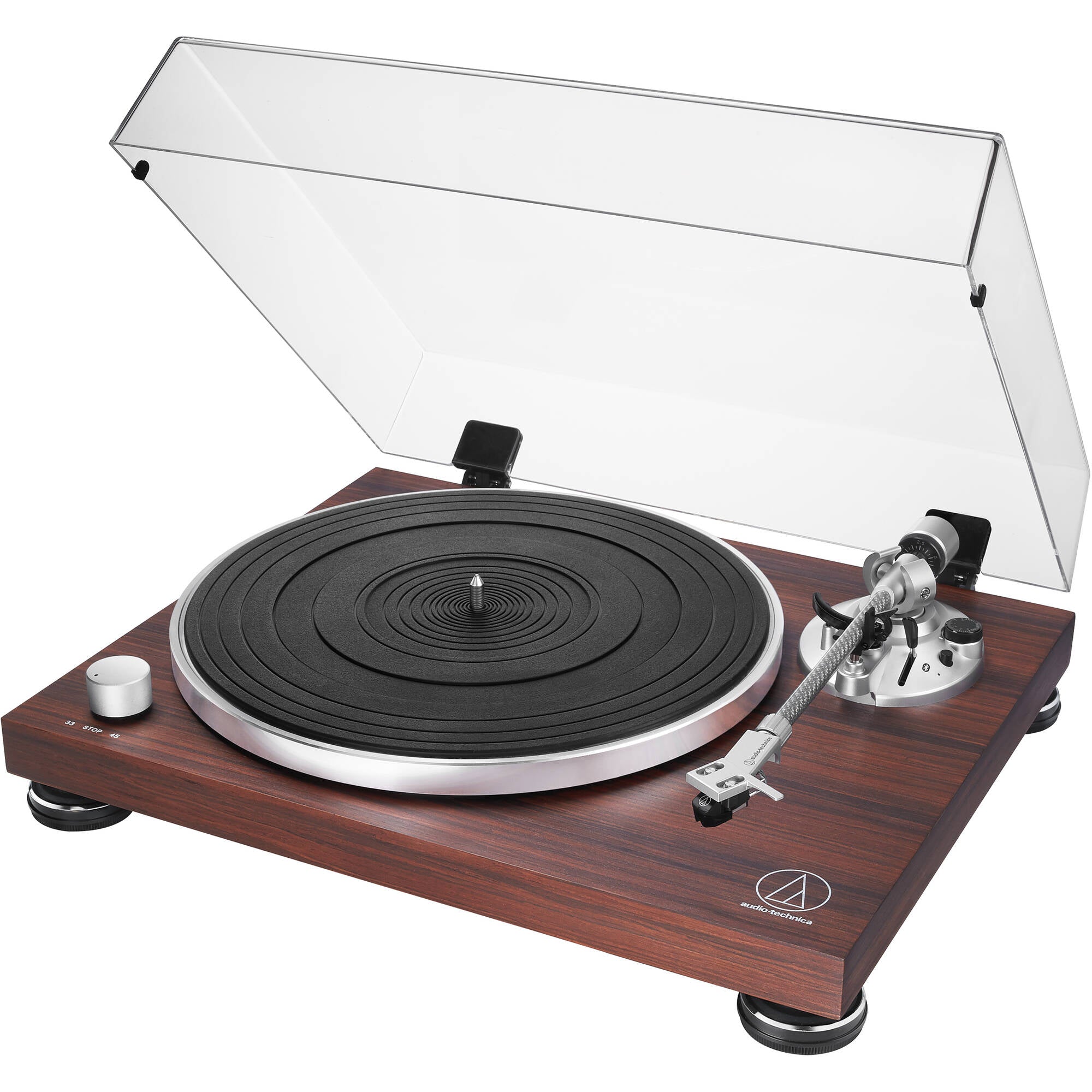 Audio-Technica AT-LPW50BT-RW Manual Two-Speed Turntable with Bluetooth
