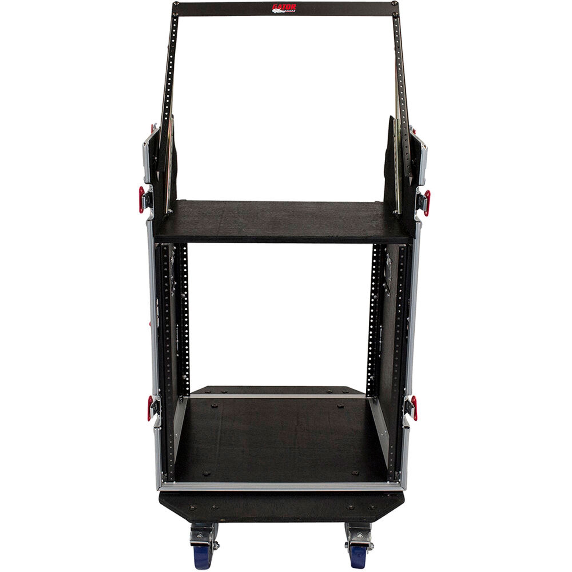 Gator Cases G-TOUR 10X14 PU Pop-Up Console Rack Case (10U Top, 14U Side)