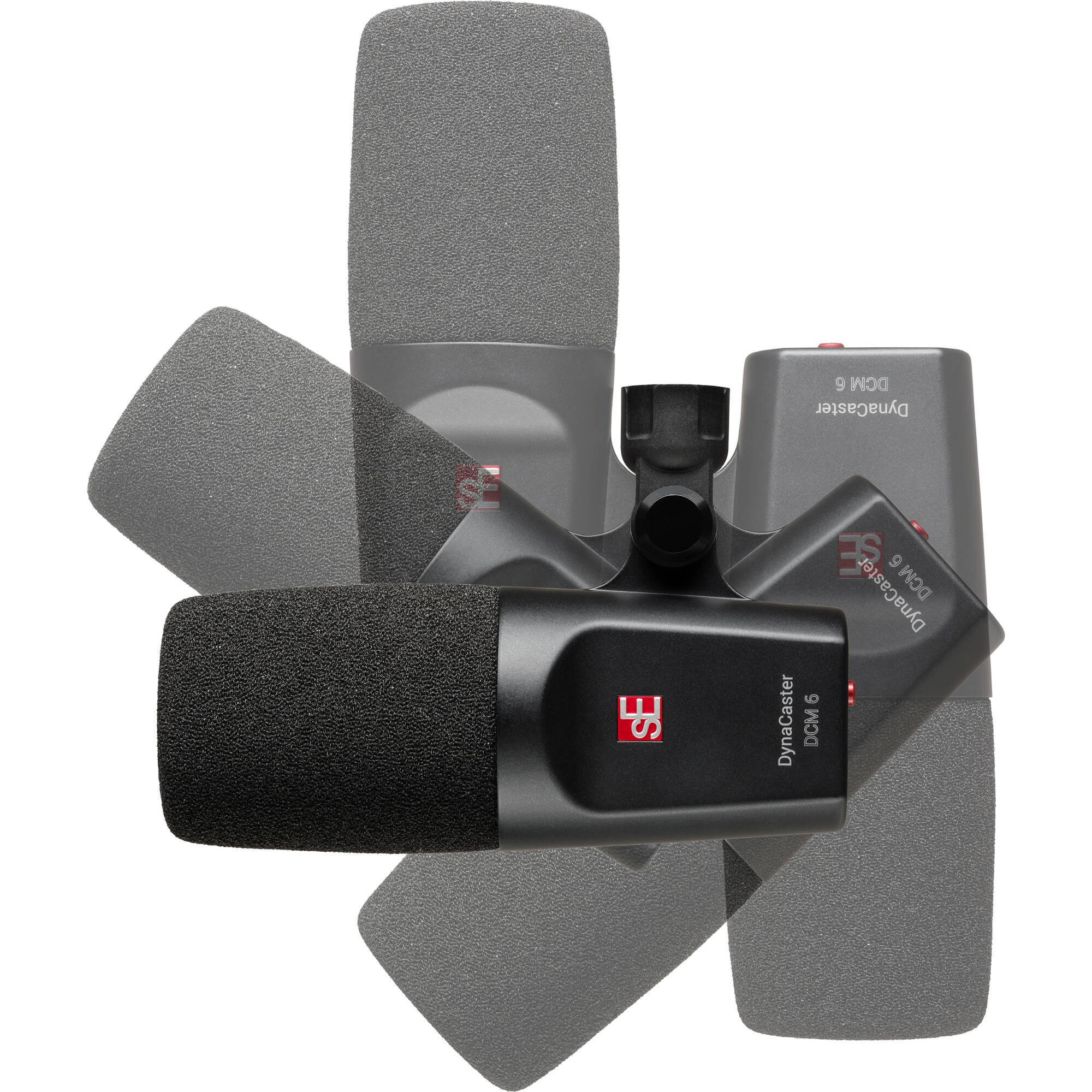 sE Electronics DynaCaster DCM6 Active Dynamic Broadcast Microphone with Mic Preamp