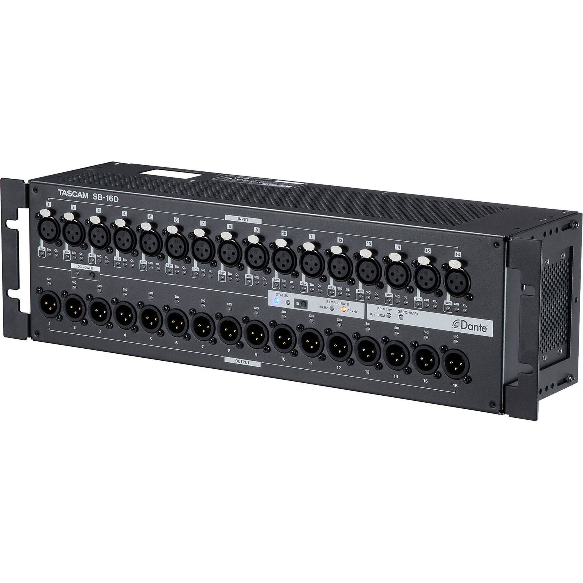 Tascam SB-16D 16-In/16-Out Dante Stage Box