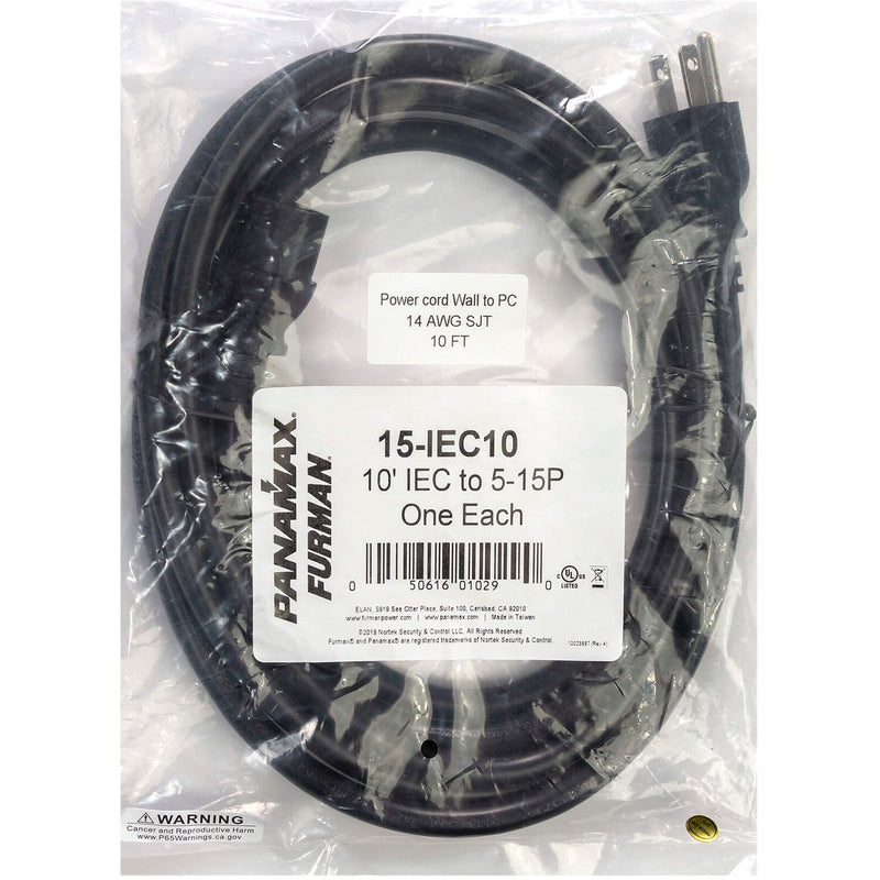 Furman 15-IEC10 15 Amp IEC Power Cable (10')