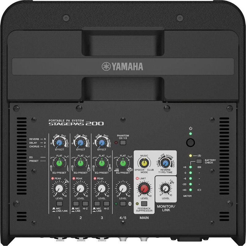 Yamaha STAGEPAS 200BTR Portable 8" PA System with Bluetooth and Internal Battery