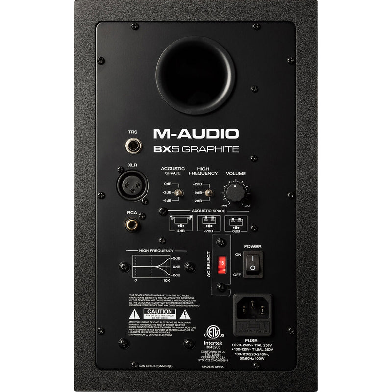 M-Audio BX5 Graphite 5" 100W Active Studio Monitor (Single)