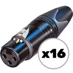 Custom Cable 16x NC3FXX-B Black/Gold Female XLR Image 1