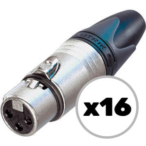 Custom Cable 16x NC3FXX Silver/Silver Female XLR