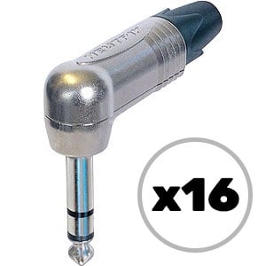 Custom Cable 16x NP3RX Silver/Silver 90º 1/4" TRS