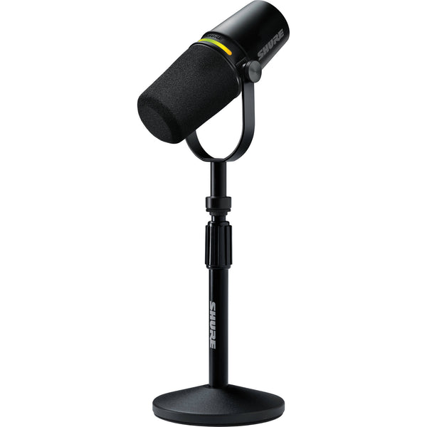 Shure MV7+-K Podcast XLR/USB Microphone Bundle with Gator Desktop Stand (Black)