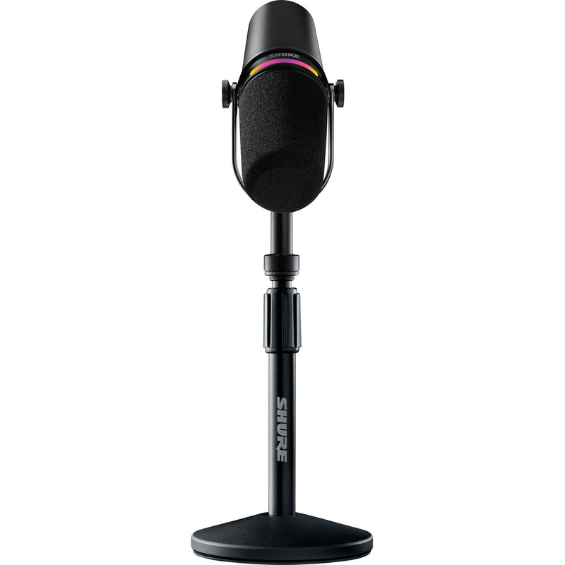Shure MV7+-K Podcast XLR/USB Microphone Bundle with Gator Desktop Stand (Black)