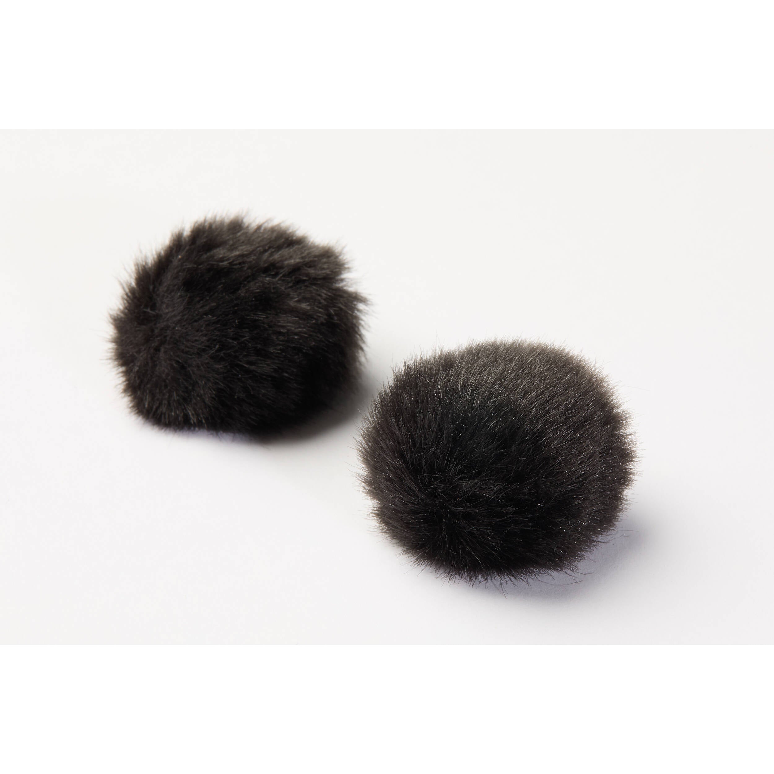 DPA AIR1 Pair of Universal Miniature Fur Windscreens (Large, Black)