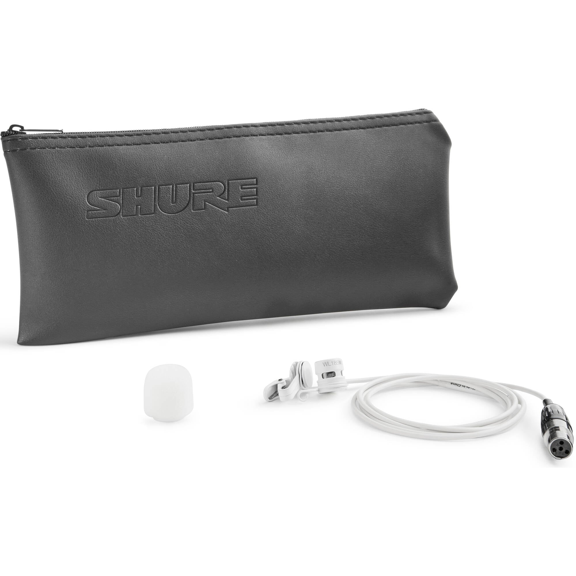 Shure WL185m Low-Profile Cardioid Lavalier Microphone with TA4F Connector (White)