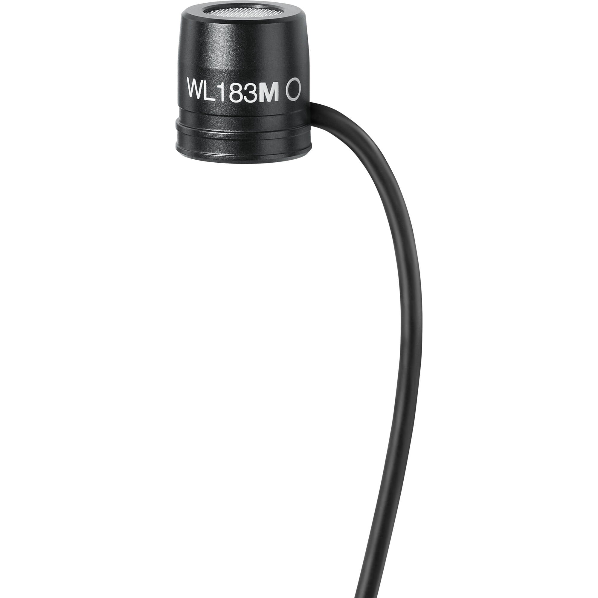 Shure WL183m Low-Profile Omnidirectional Lavalier Microphone with TA4F Connector (Black)
