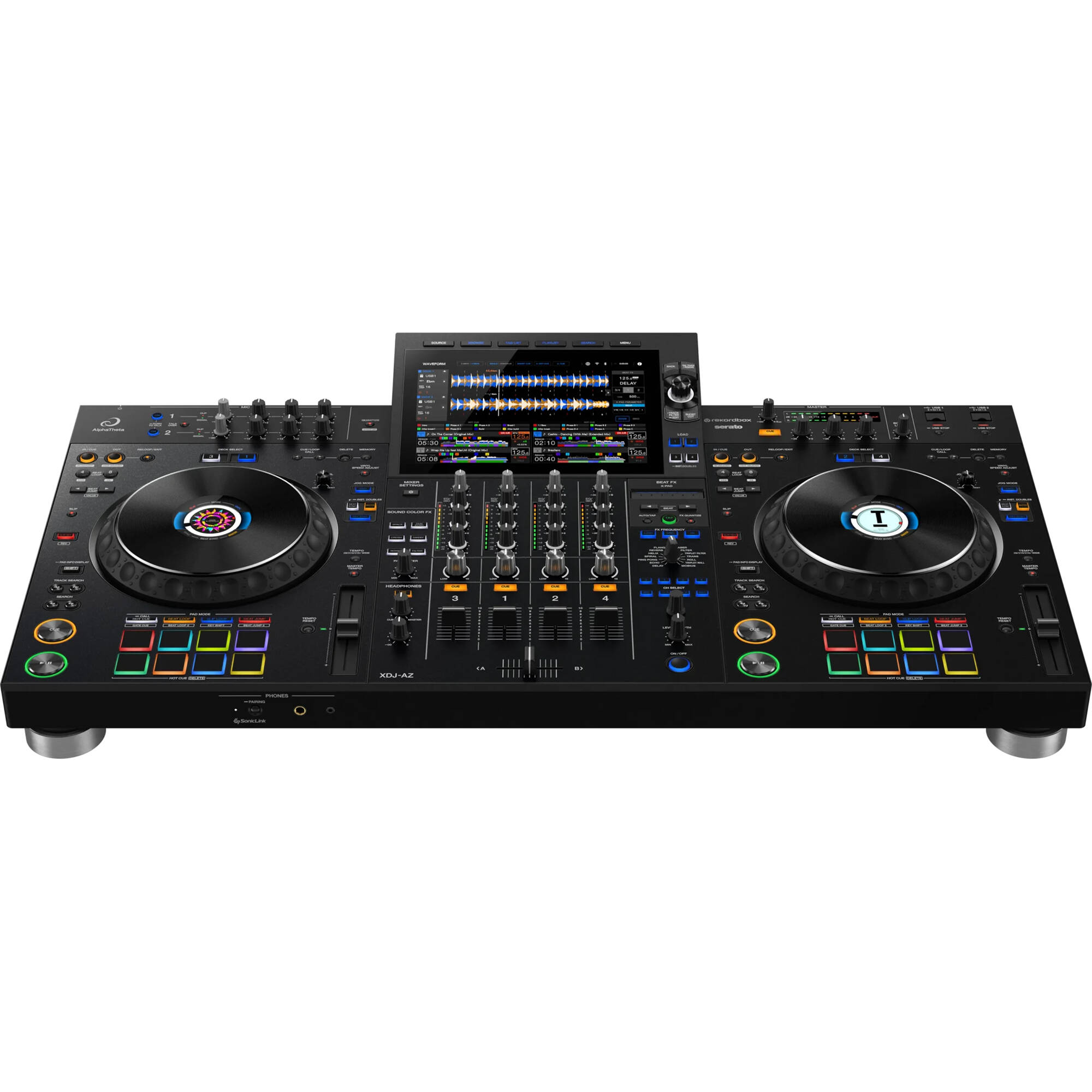 AlphaTheta XDJ-AZ Professional 4-Channel All-in-One DJ System (Black)