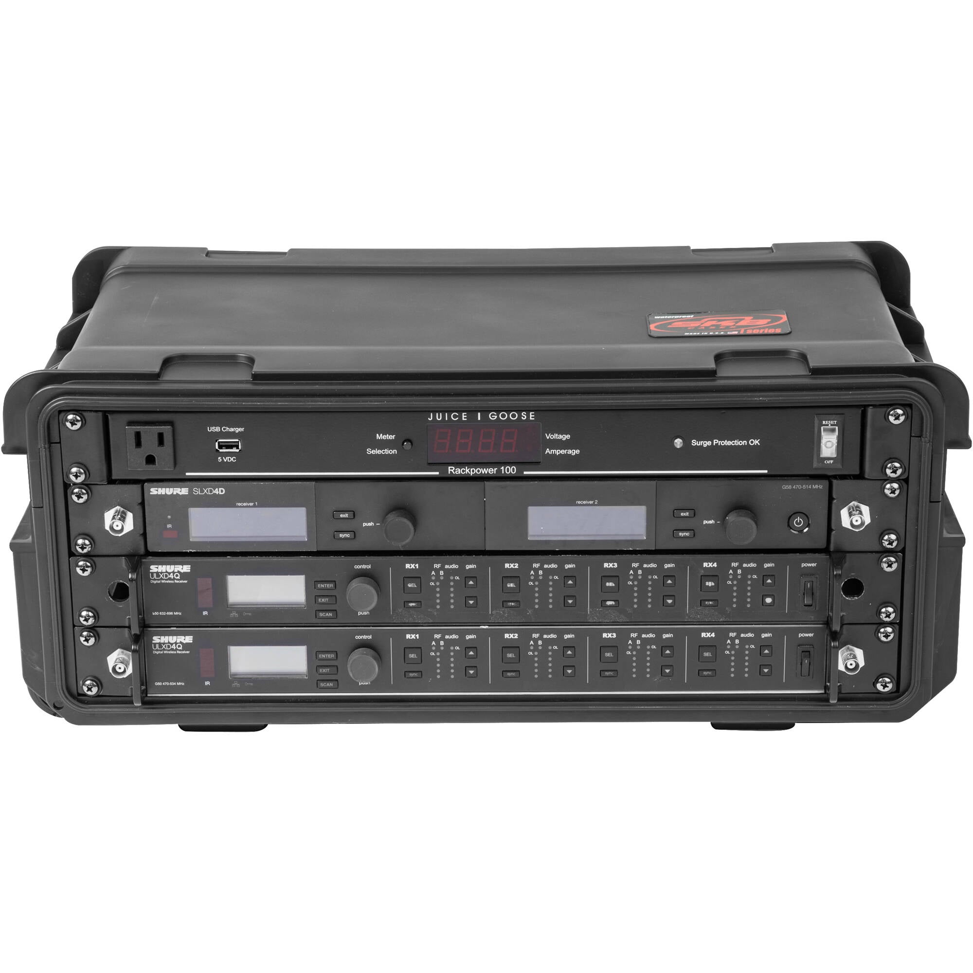 SKB 3i-4U11-W Injection Molded 11" Deep Rack with Wheels (4U, Black)