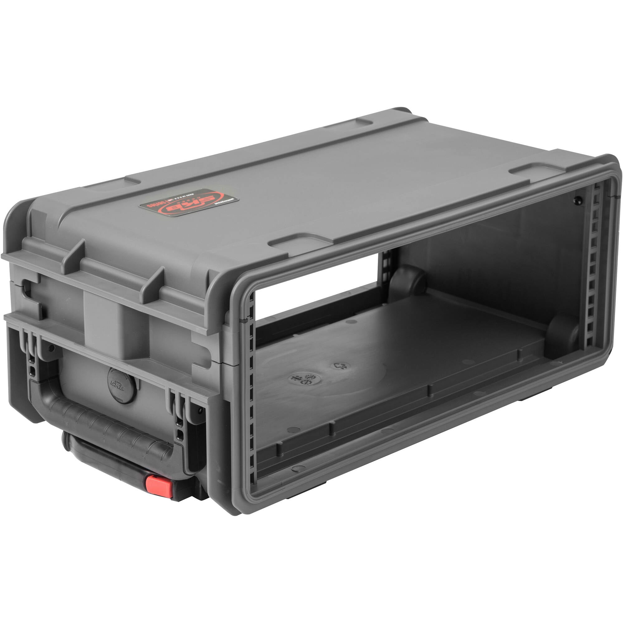 SKB 3i-4U11G-W Injection Molded 11" Deep Rack with Wheels (4U, Dark Grey)