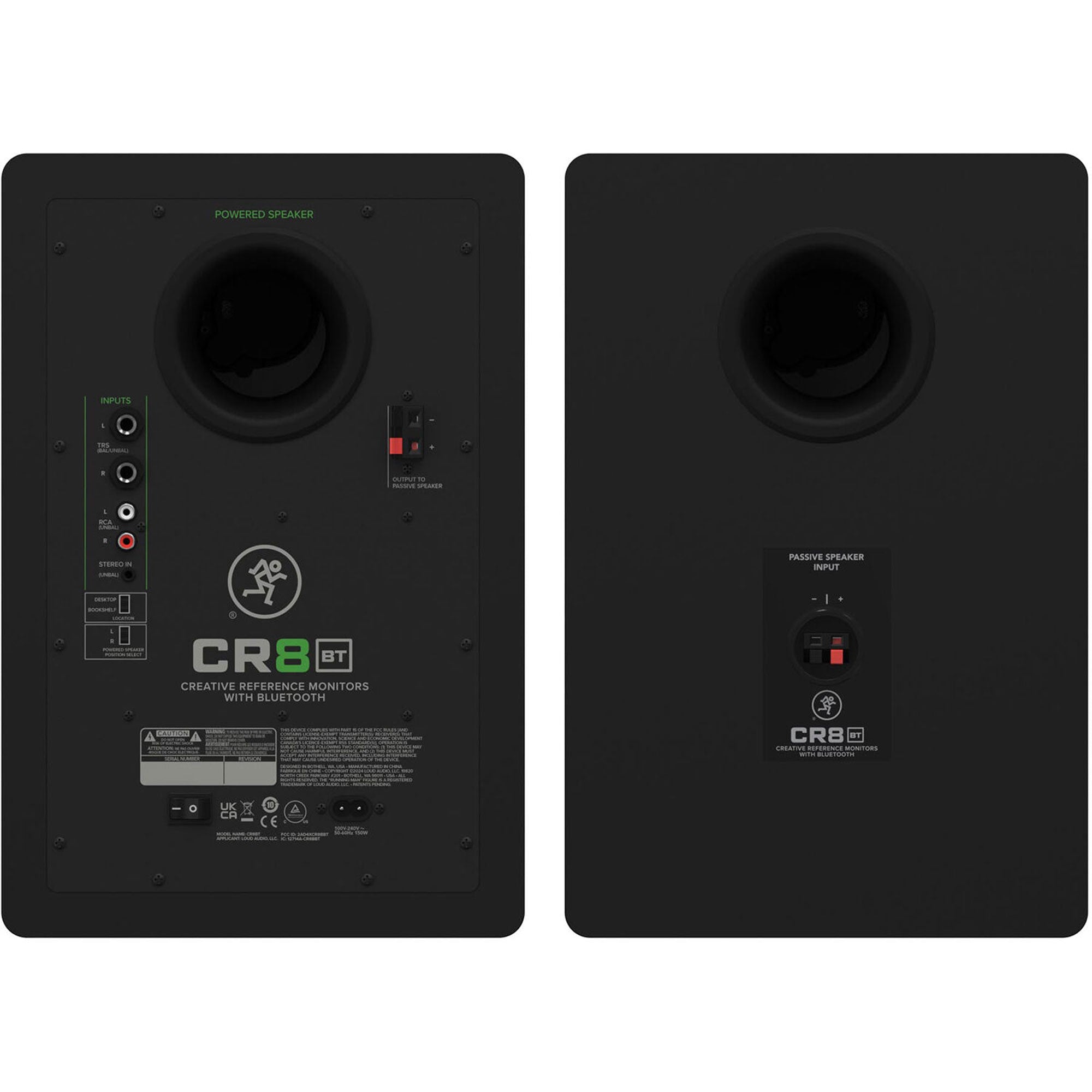 Mackie CR8BT Creative Reference Series Powered 8" Studio Monitors with Bluetooth (Pair, Black)
