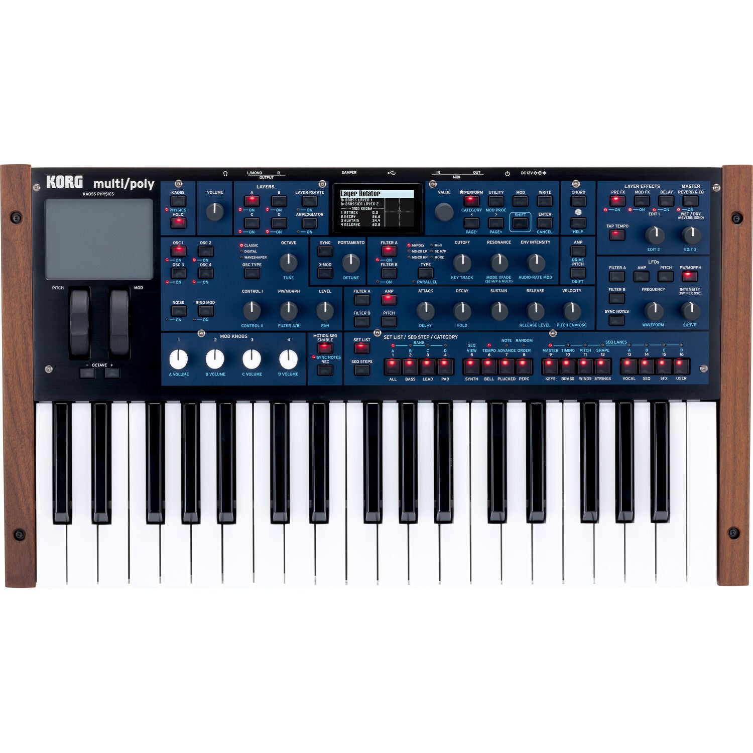 Korg Multi/Poly 37 Key Virtual Analog Modeling Synthesizer