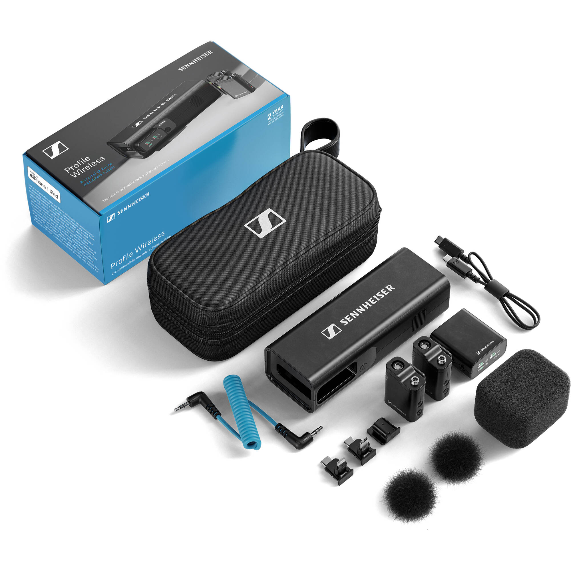 Sennheiser Profile 2-Person Clip-On Wireless Mic System/Recorder for Camera & Smartphone (2.4 GHz)
