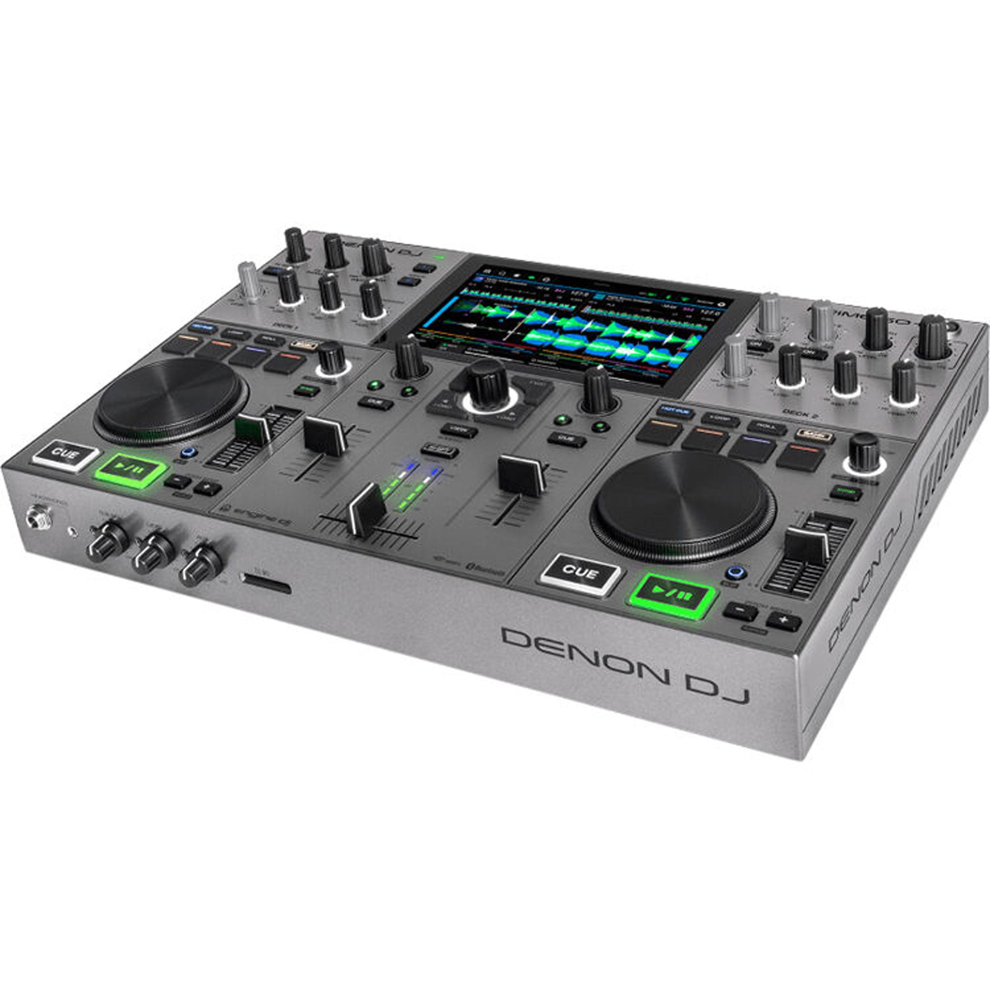 Denon DJ PRIME GO+ Standalone 2-Deck Rechargeable Smart DJ Console with 7" Touchscreen