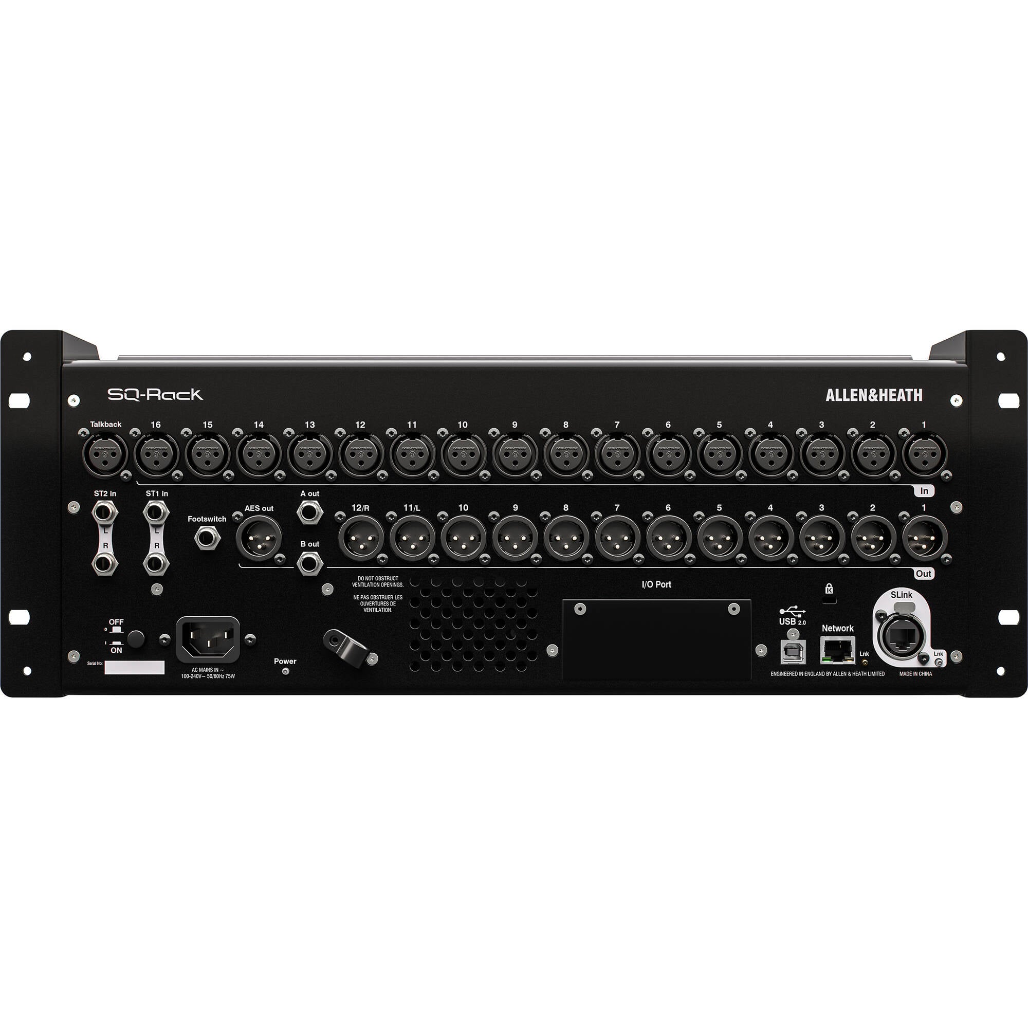 Allen & Heath SQ-Rack 48-Channel / 36-Bus Rackmount Digital Mixer (4 RU)