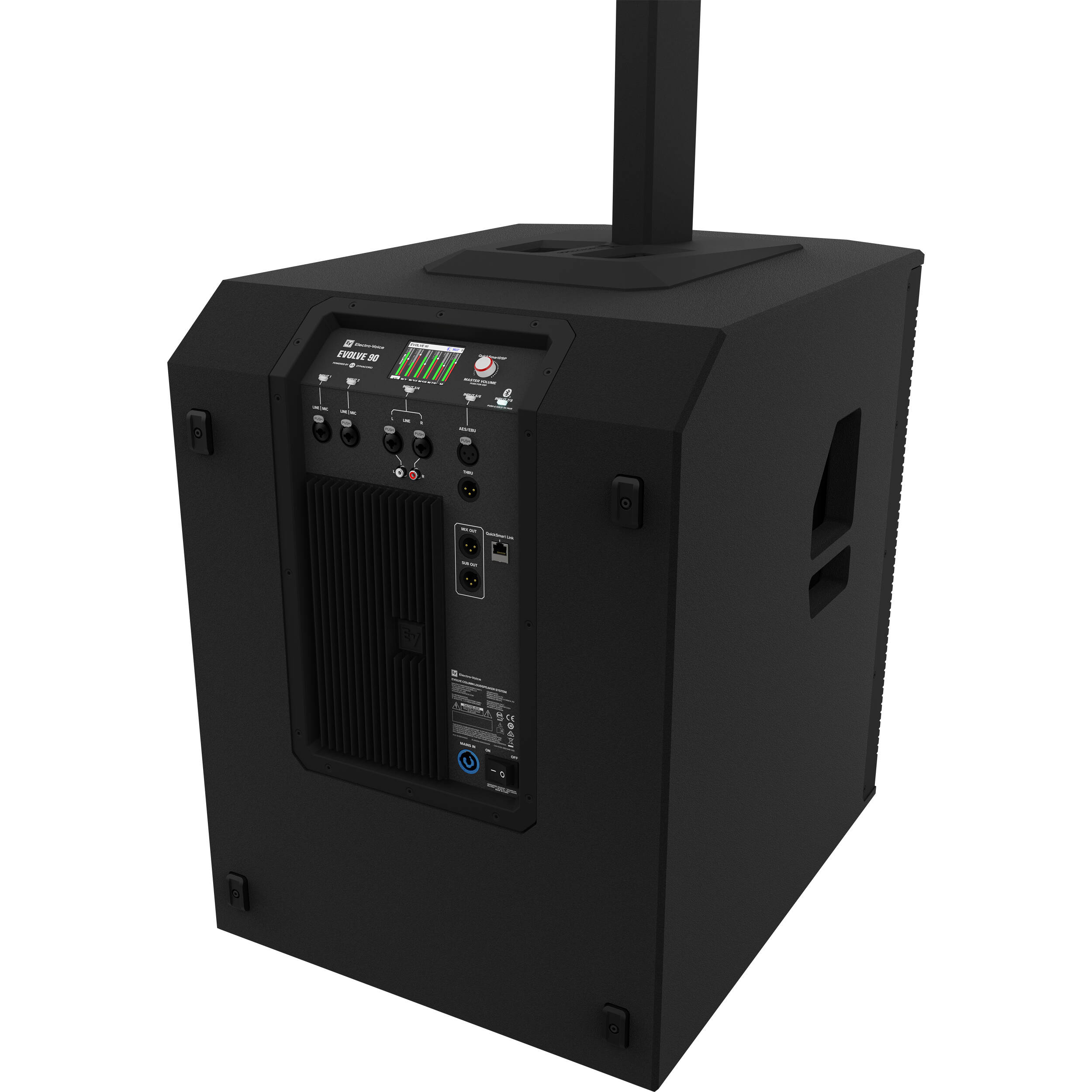 Electro-Voice EVOLVE 90 Portable 2000W Subwoofer and Column Speaker Kit with Bluetooth (Black)