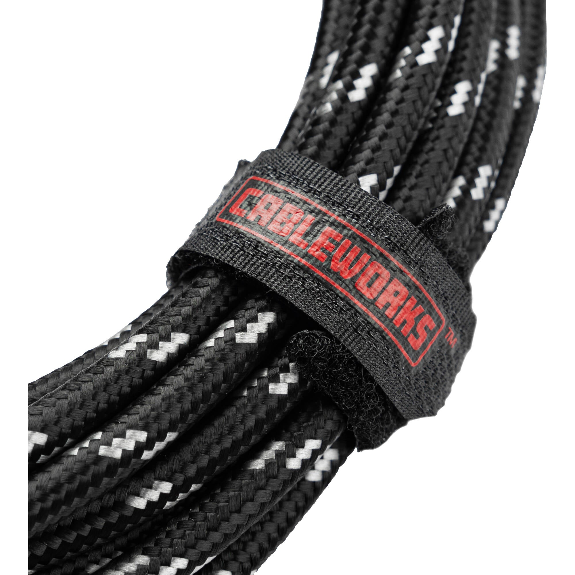 Gator Backline Series 1/4" Straight to 1/4" Right Angle Braided Instrument Cable (Black/Gray, 20')