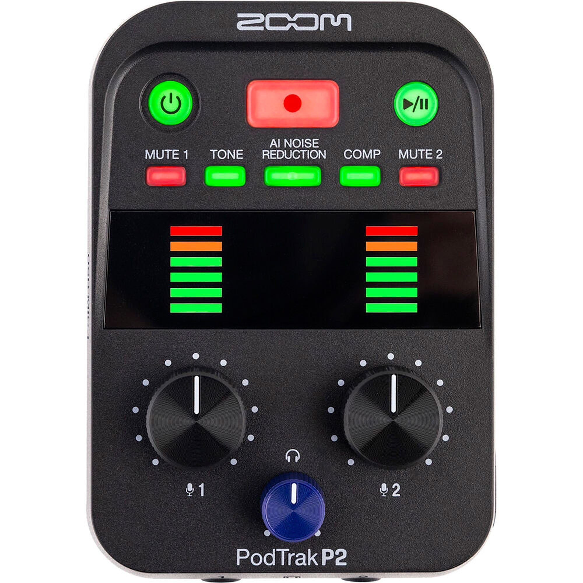 Zoom PodTrak P2 Dual USB Mic Recorder for Podcasters
