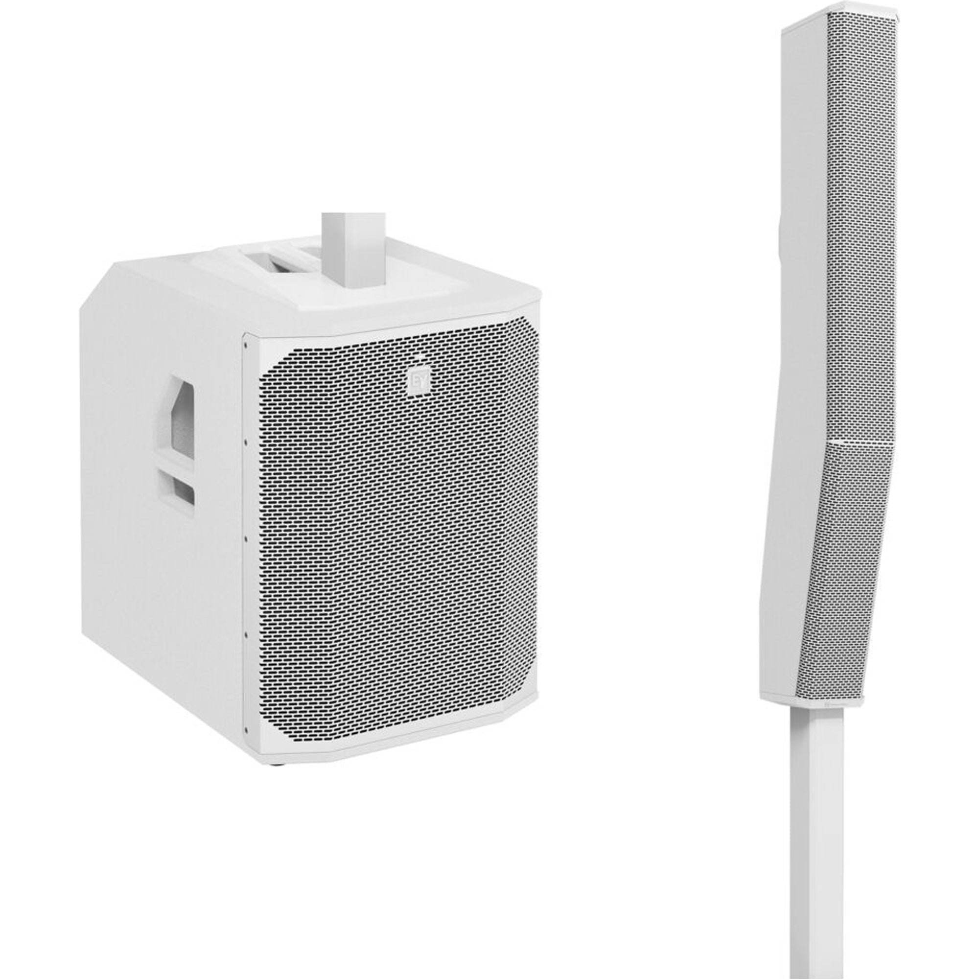 Electro-Voice EVOLVE 70 Portable 2000W Subwoofer and Column Speaker Kit with Bluetooth (White)