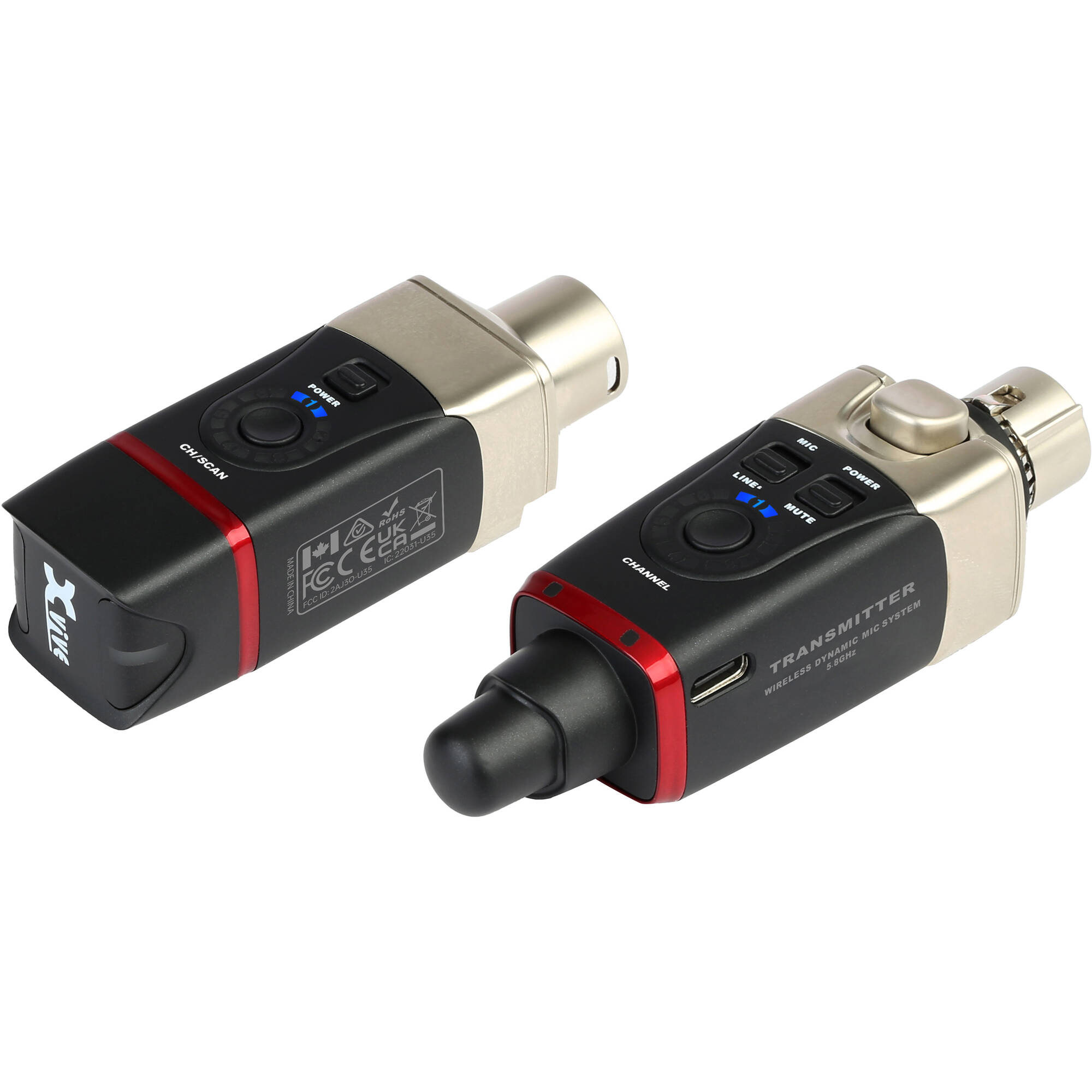 Xvive Audio U35 Wireless System for XLR Dynamic Microphones (5.8 GHz)