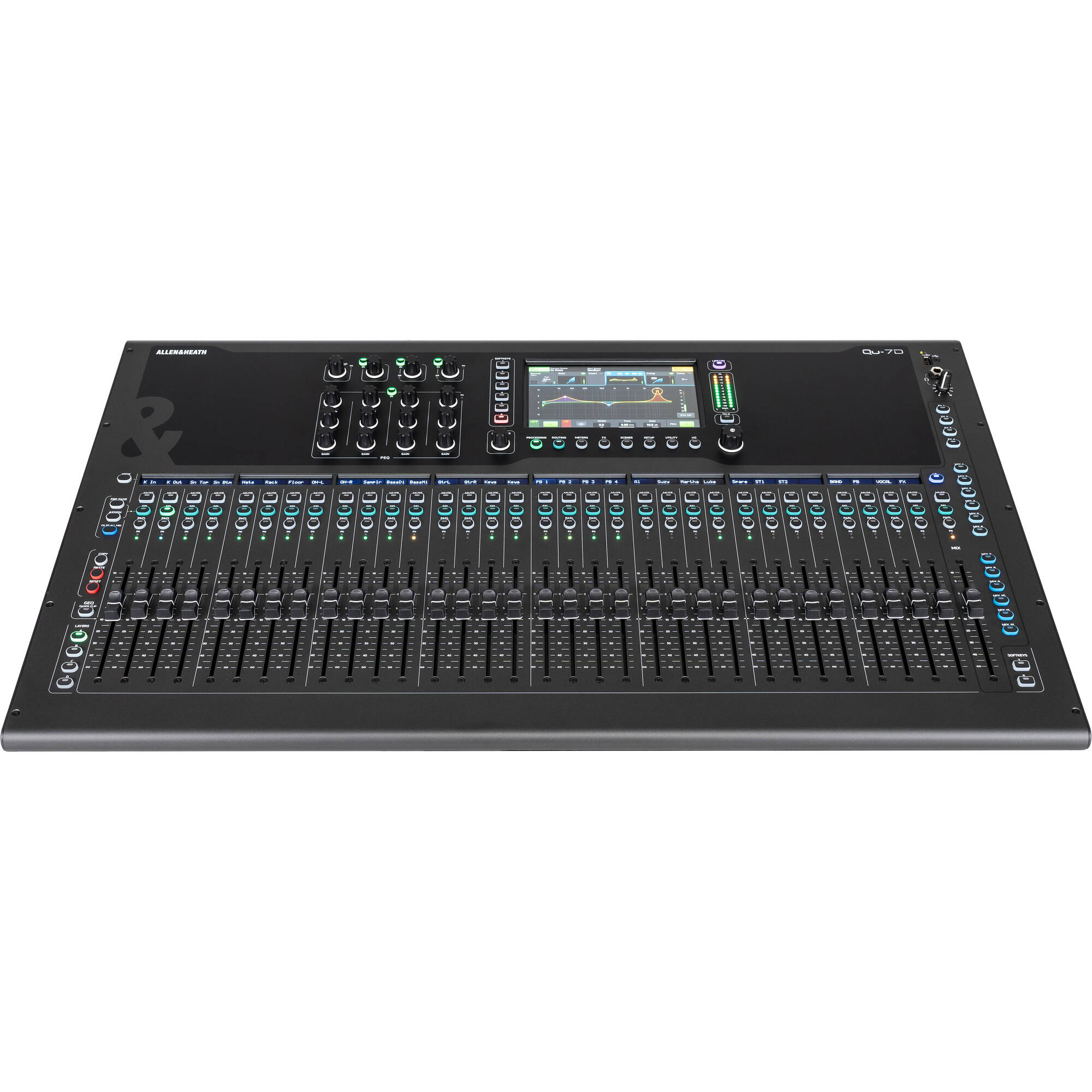 Allen & Heath Qu-7D 36-Channel / 12-Bus Digital Mixer with Dante and 33 Motorized Faders