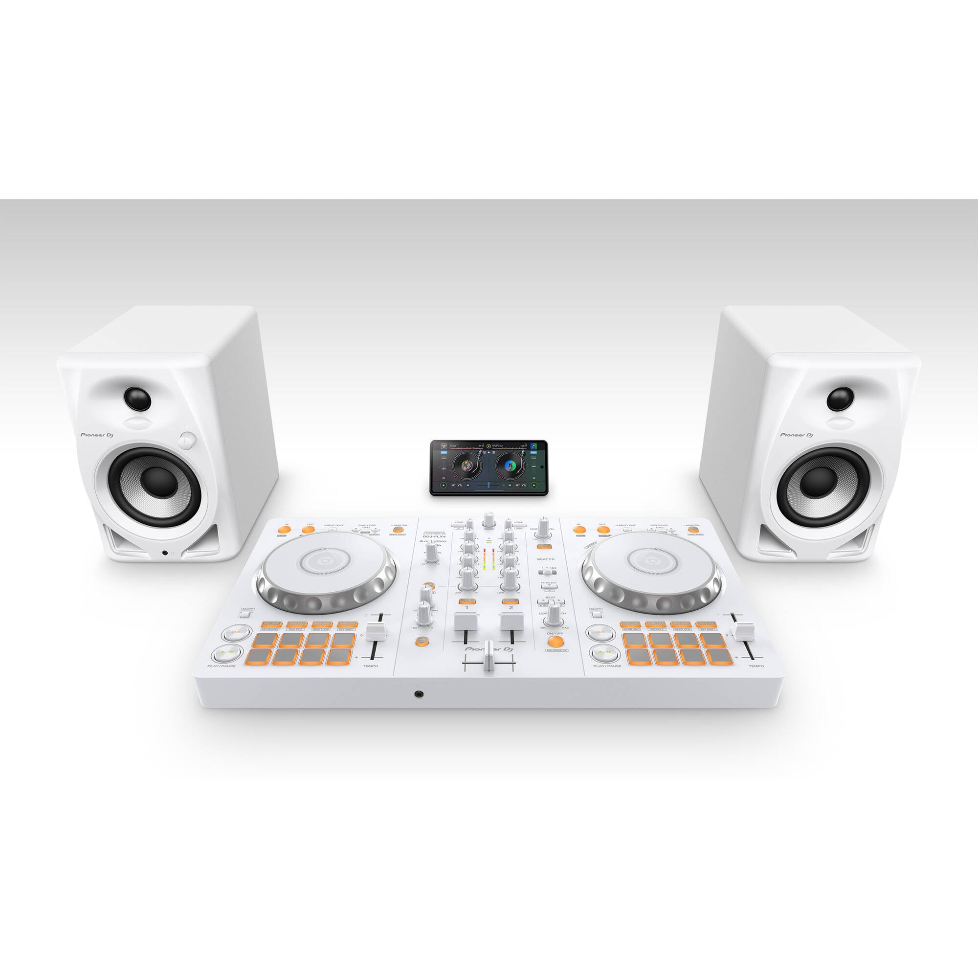 Pioneer DJ DDJ-FLX4 Portable 2-Channel rekordbox DJ and Serato Controller (Limited Edition White)