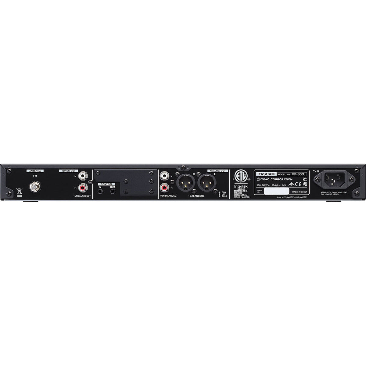 Tascam MP-800U SD/USB Multimedia Audio Player with FM Tuner