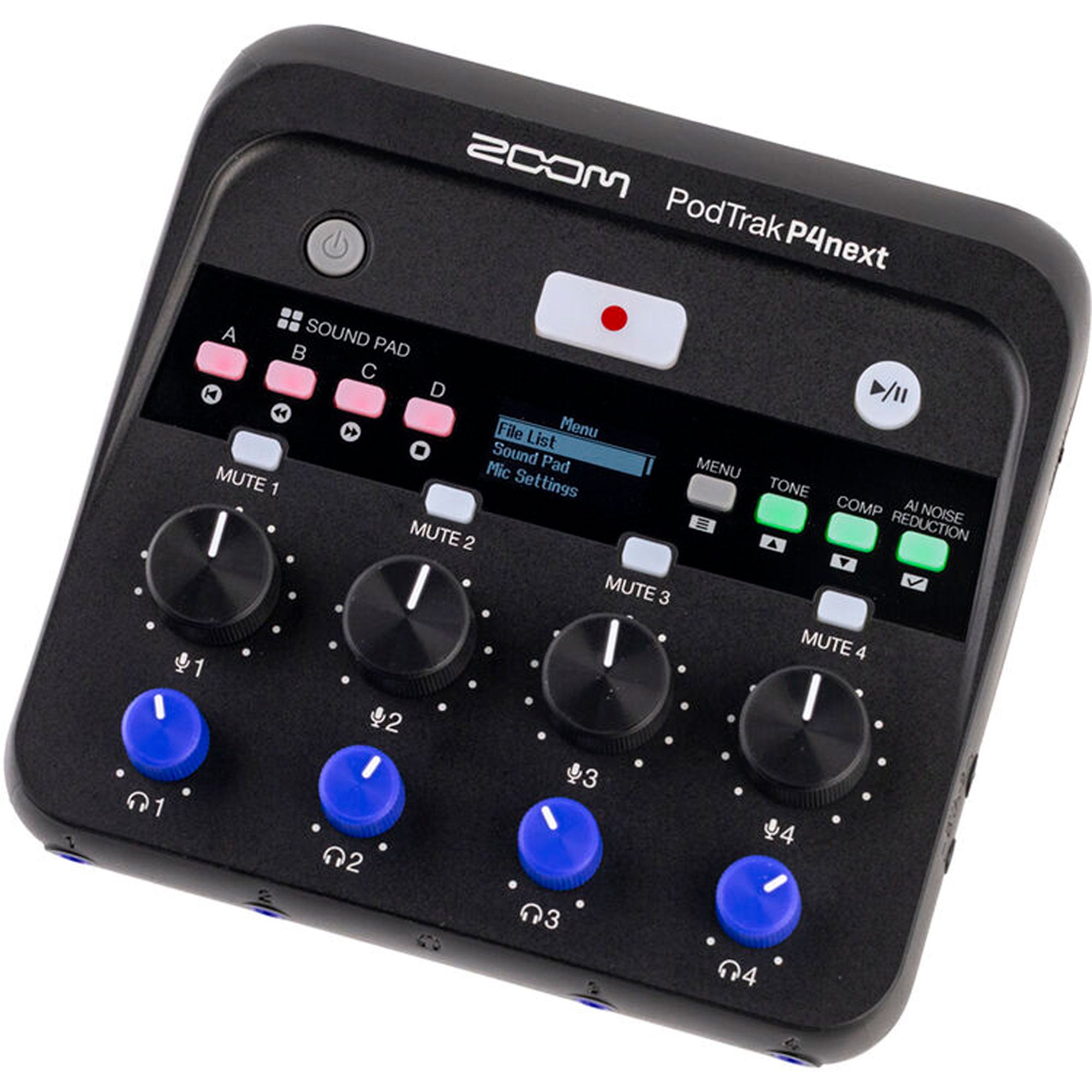 Zoom PodTrak P4next Portable Multitrack Podcast Recorder